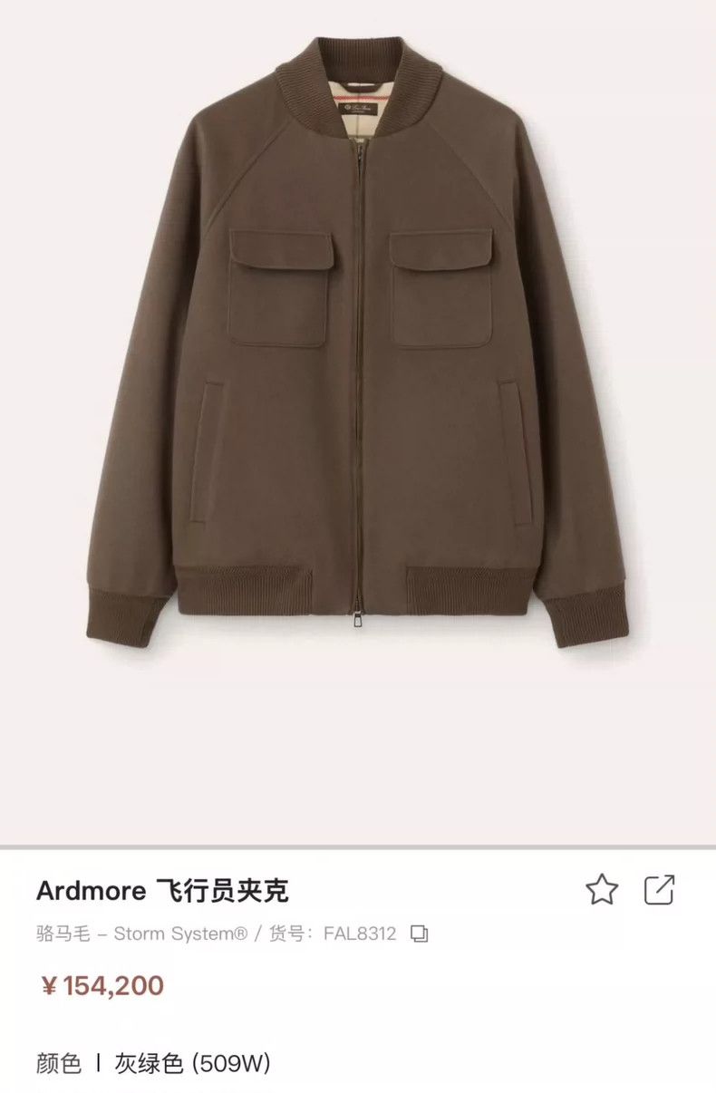 Loro Piana LORO PIANA Excellent classic pilot's lamma jacket Size US XL / EU 56 / 4 - 8 Thumbnail