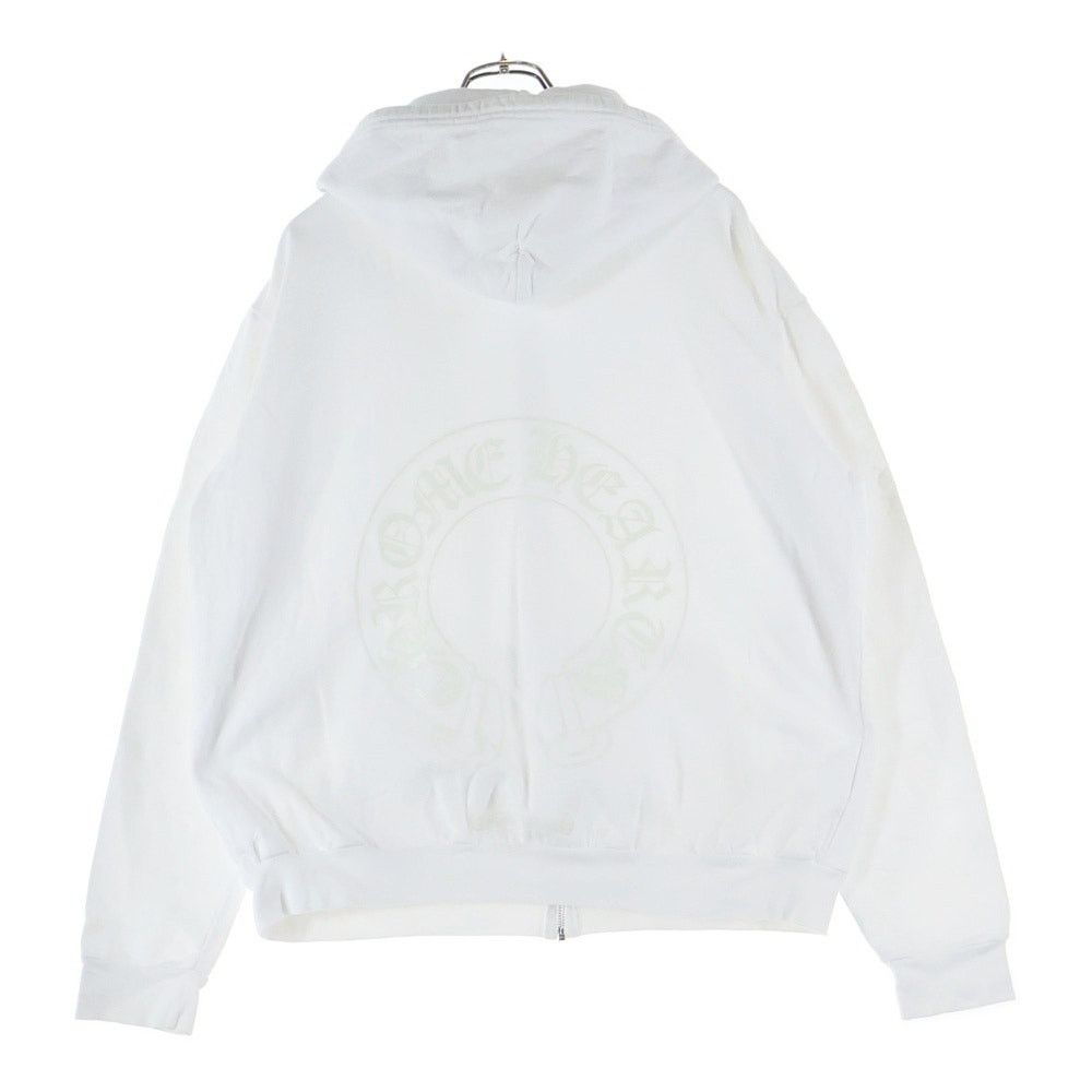 Chrome Hearts Horseshoe Back Print Hoodie White