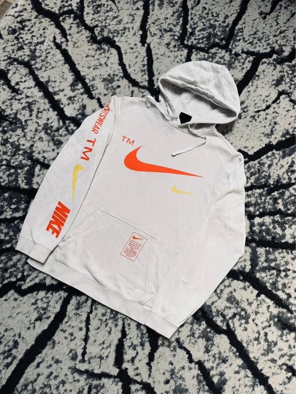 Nike Nike tm sportwear hoodie white colorful S Size US S / EU 44-46 / 1 - 2 Thumbnail