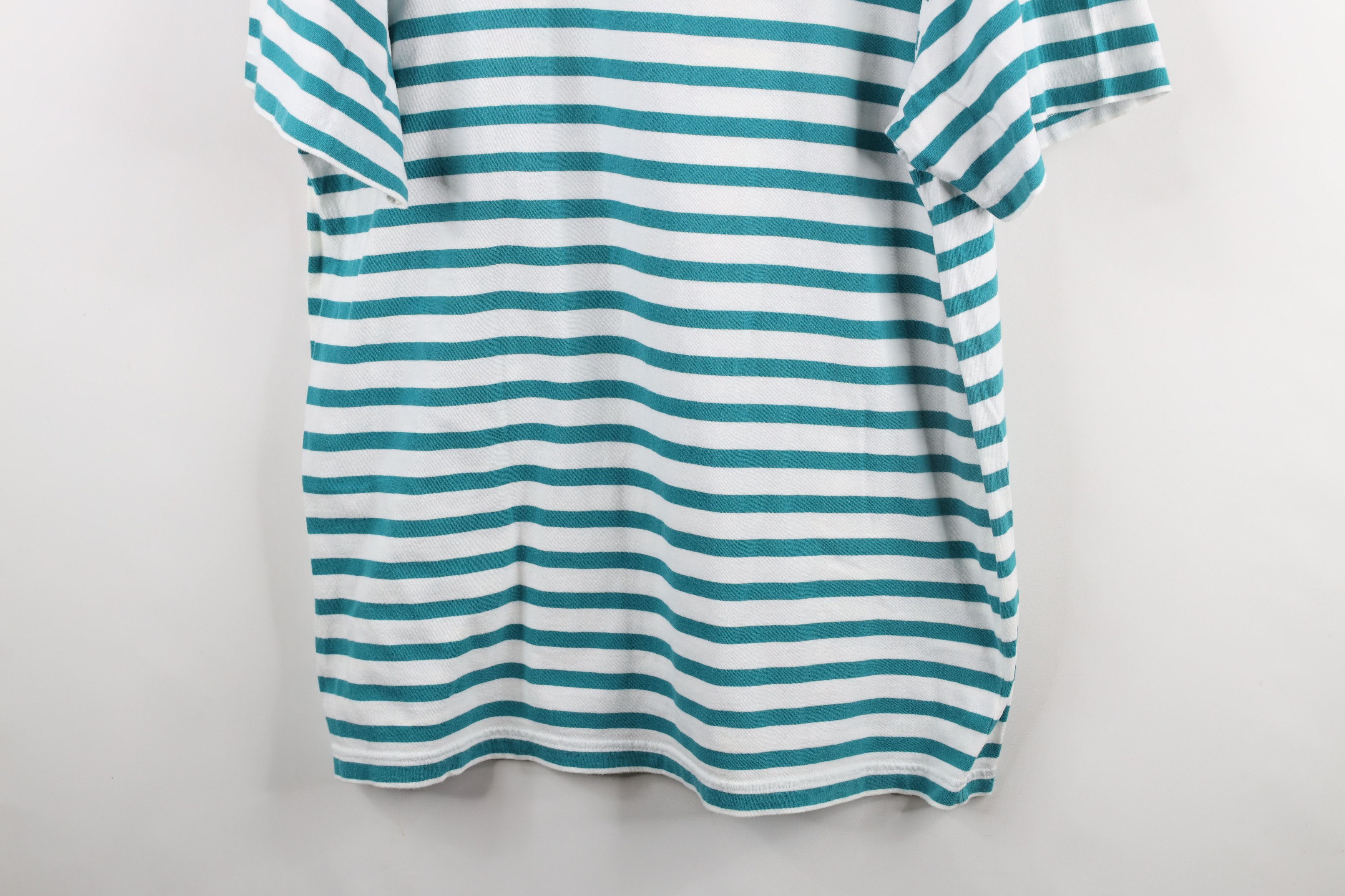 Vintage × Woolrich Woolen Mills Vintage 90s Woolrich Striped Block Short Sleeve T-Shirt Size US XL / EU 56 / 4 - 3 Thumbnail