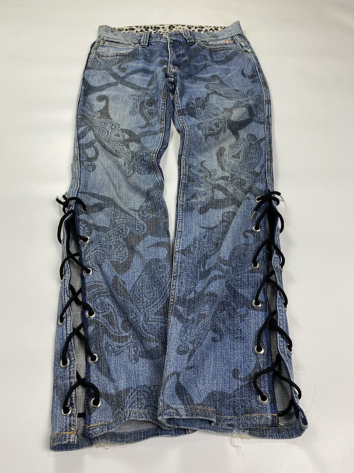 Hysteric Glamour Flare laces jeans nicole club for men style Size US 28 / EU 44 - 4 Thumbnail