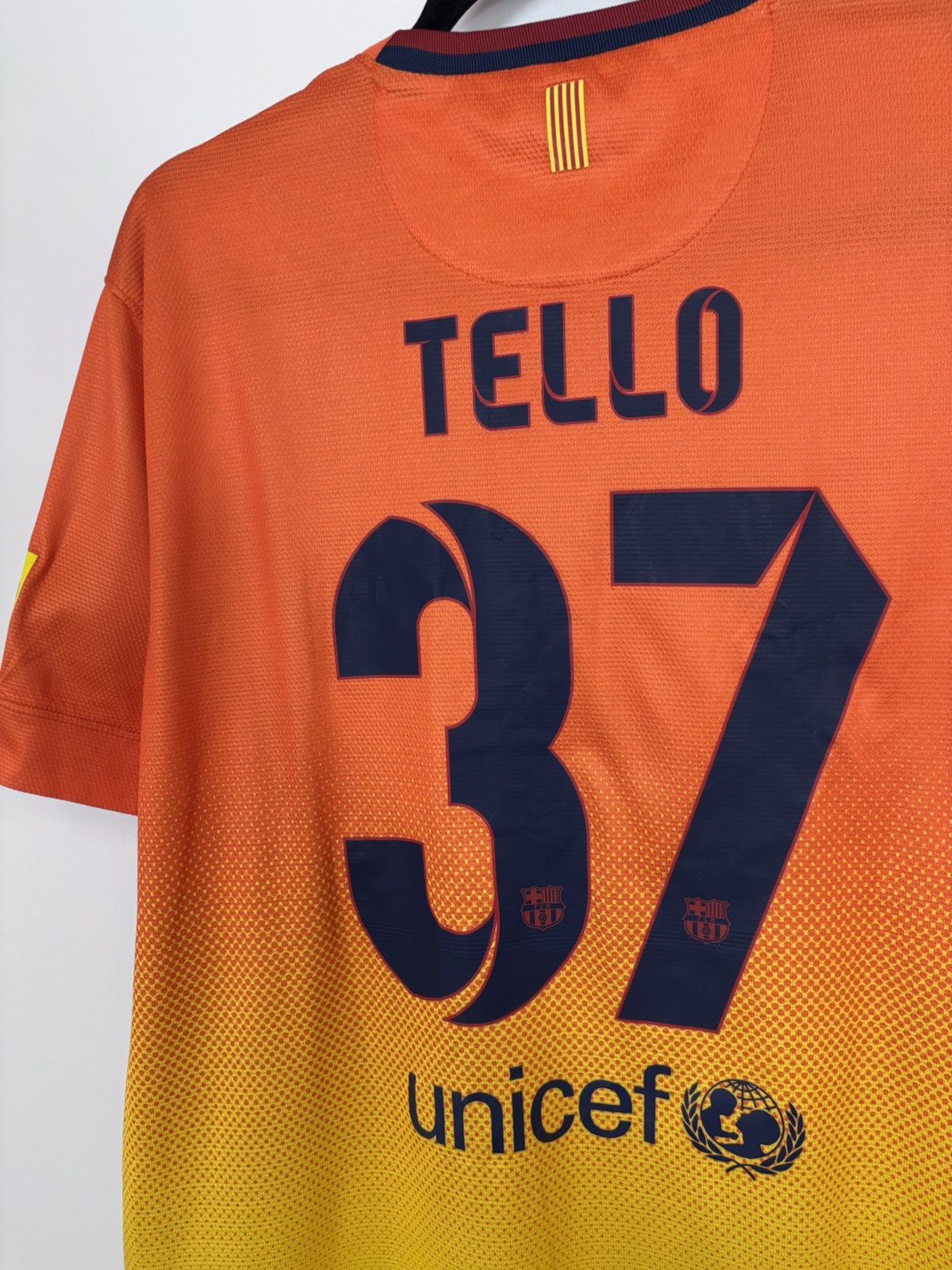 Nike Nike Barcelona 2012/2013 Away Tello #37 Soccer Jersey Shirt Size US L / EU 52-54 / 3 - 6 Thumbnail