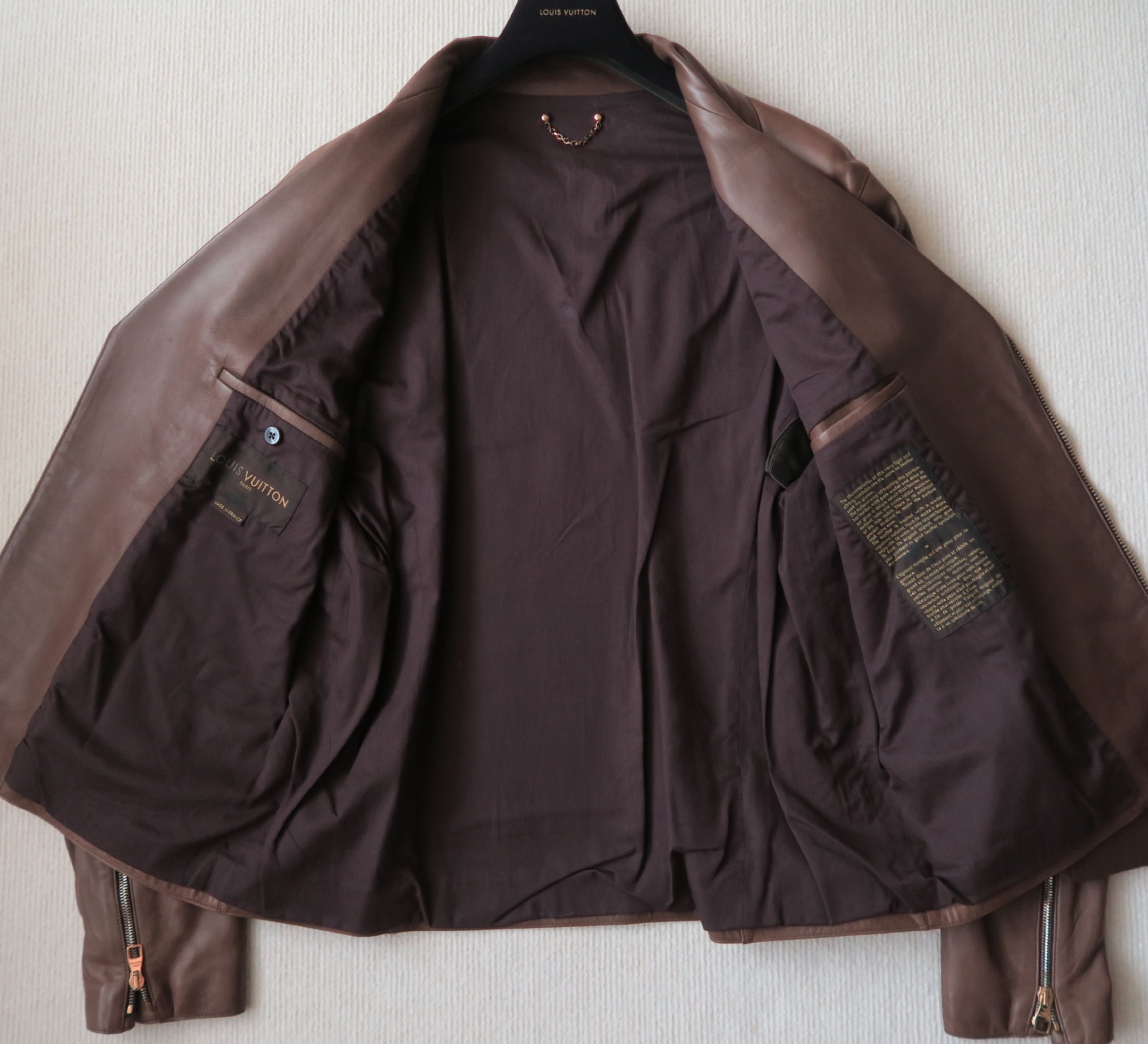 Louis Vuitton Louis Vuitton Biker Style Lambskin Leather Jacket Size US L / EU 52-54 / 3 - 3 Thumbnail