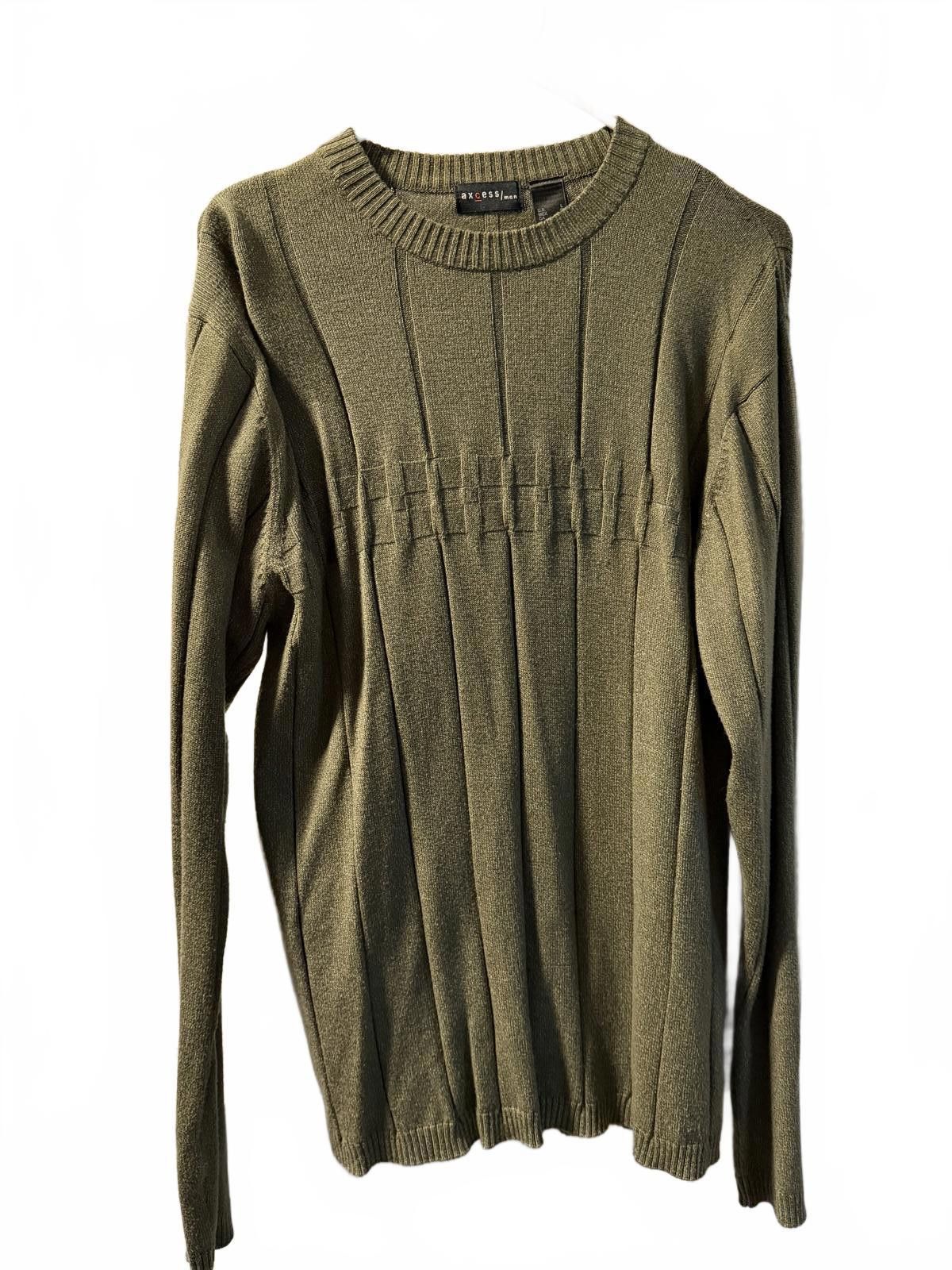 Other Axcess Men's Olive Green Long Sleeve Sweater Size L Size US L / EU 52-54 / 3 - 3 Thumbnail