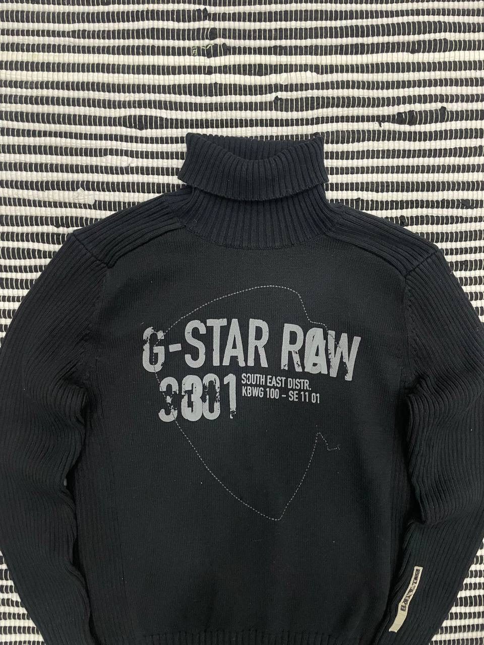 G-Star × Japanese Brand × Vintage Vintage G Star Raw Big Logo Knitted Sweater Y2K Size US L / EU 52-54 / 3 - 5 Thumbnail