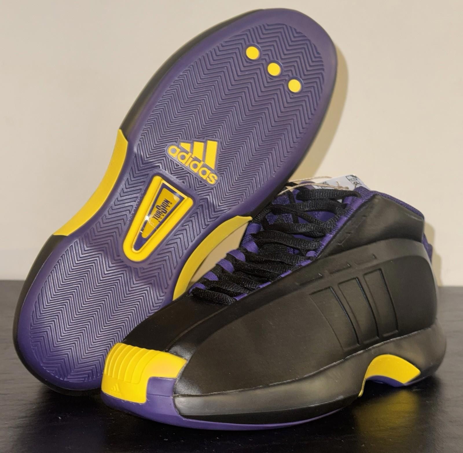Adidas Adidas Crazy 1 Lakers Away 2023 Size 11 Mens Purple Black Size US 11 / EU 44 - 6 Thumbnail