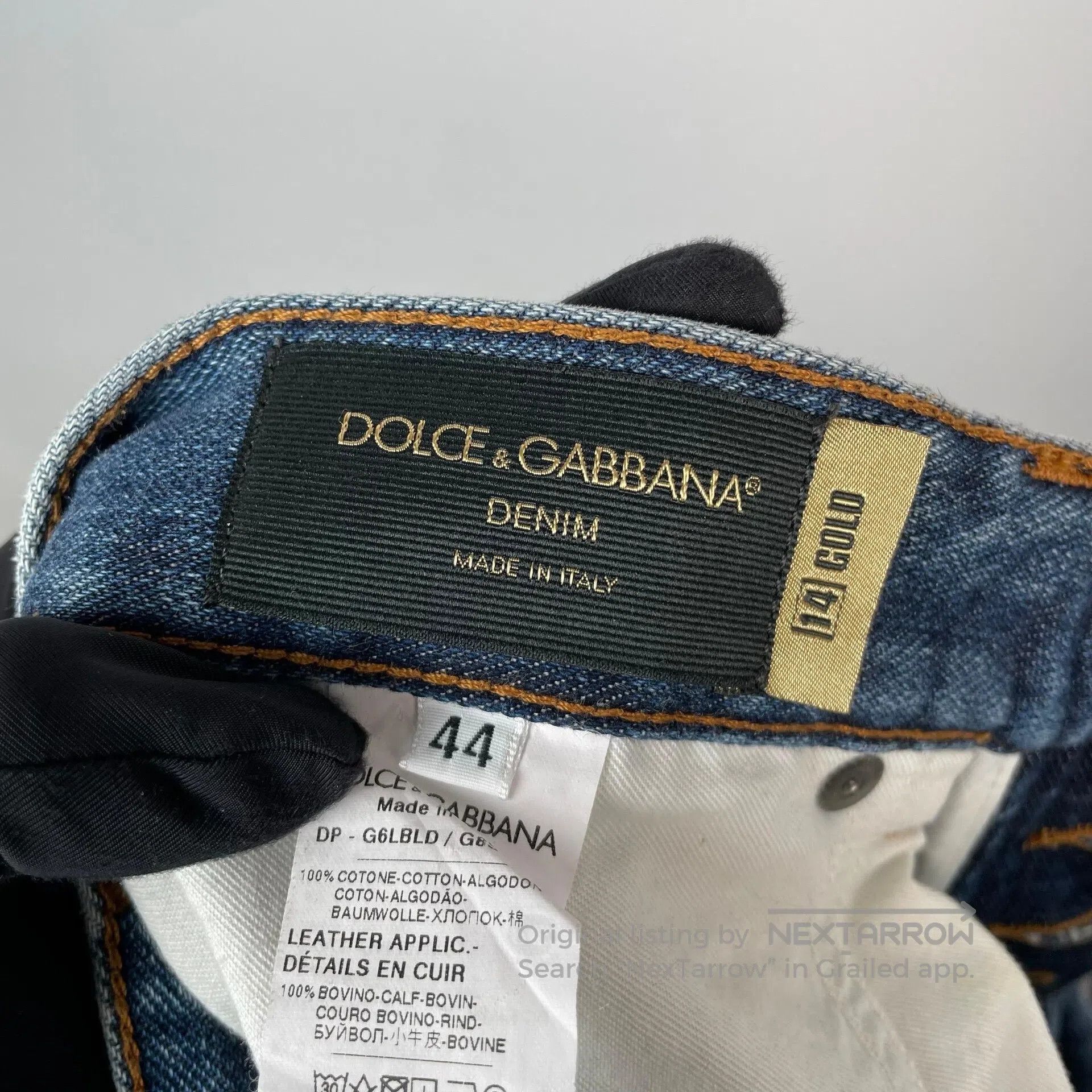 Dolce & Gabbana Dolce Gabbana Blue Camo Patterned Destroyed Denim Jeans| Size US 28 / EU 44 - 9 Thumbnail