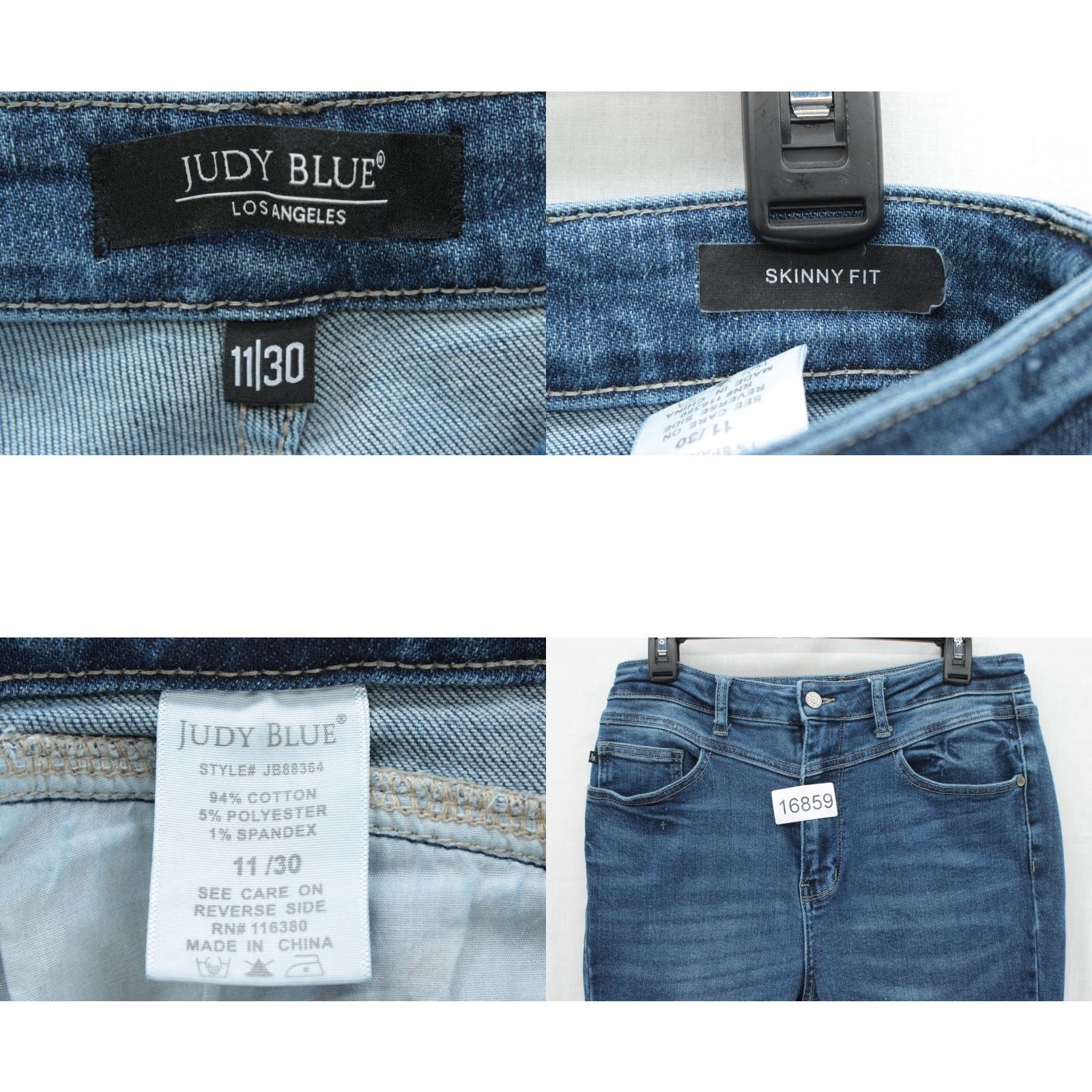 Vintage Judy Blue Jeans Womens 11/30 Blue High Rise Mom Jean Dark Wash Casual Stretch - 28 Inseam - 5-Pocket - Regular - Size 11/30 - Blue - Denim - Womens Size 30" / US 8 / IT 44 - 8 Thumbnail
