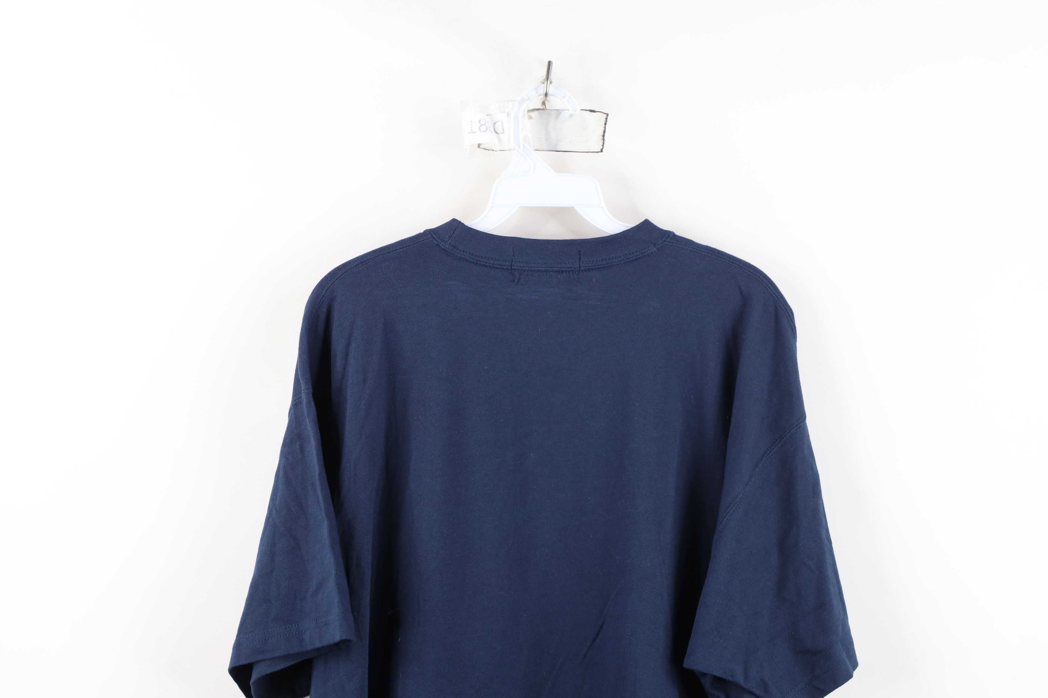 Vintage Vintage 90s Y2K Streetwear Baggy Pocket T-Shirt Navy Cotton Size US M / EU 48-50 / 2 - 11 Thumbnail