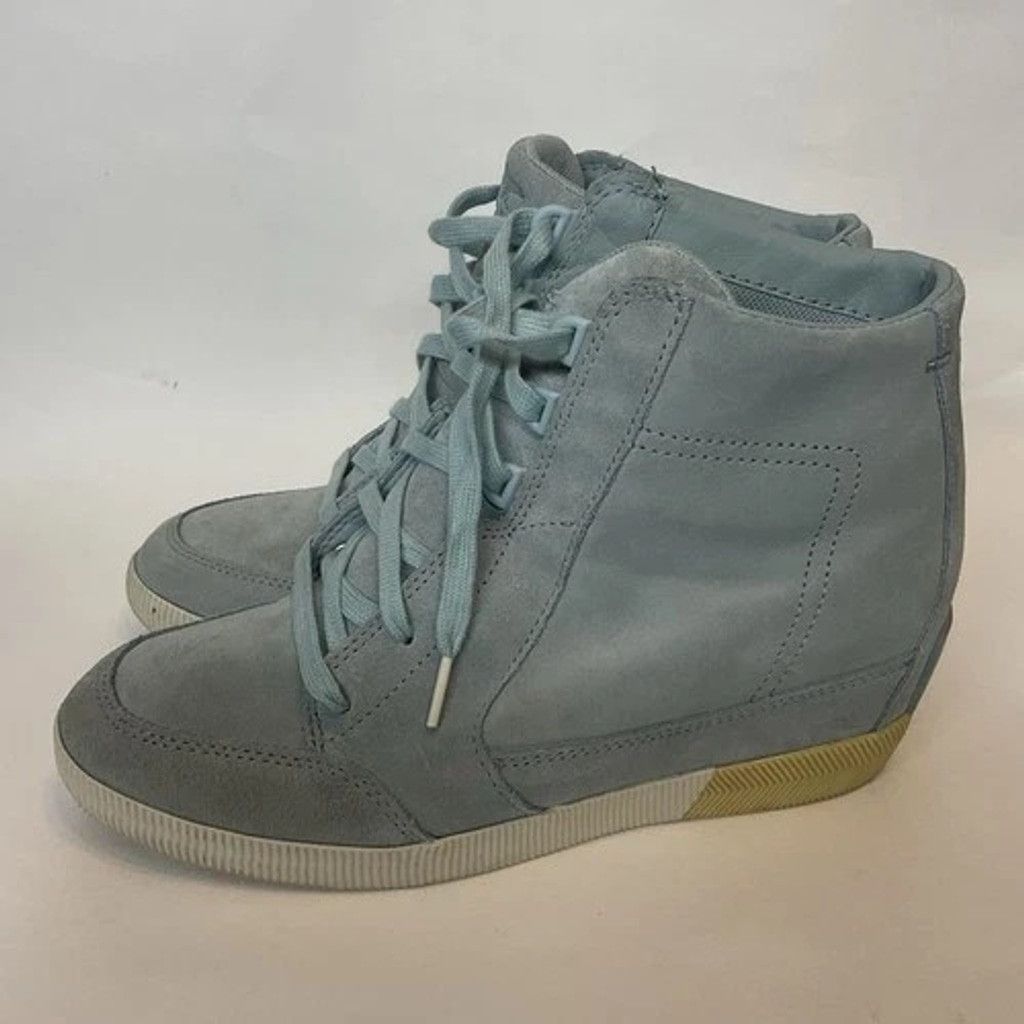 SOREL Sorel Out N About Blue Suede Lace Up Wedge Booties Women 10 Size US 10 / IT 40 - 11 Thumbnail