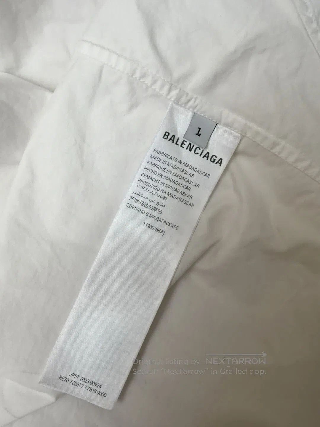 Balenciaga balenciaga white printed shirt jacket uni. Size US L / EU 52-54 / 3 - 5 Thumbnail