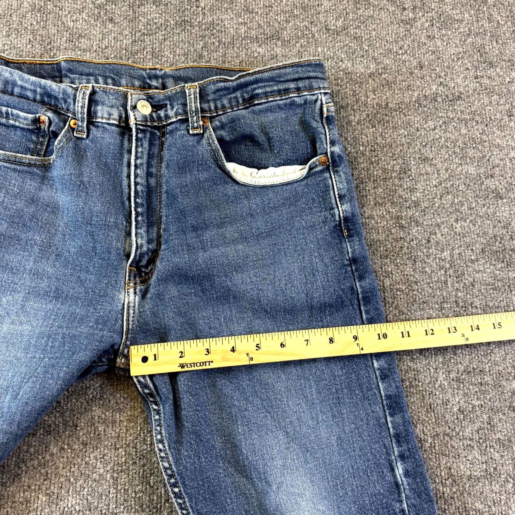 Levi's Levi's 505 Jeans Men's 34x30 Blue Denim Medium Wash Regular Fit Straight Leg Size US 34 / EU 50 - 5 Thumbnail