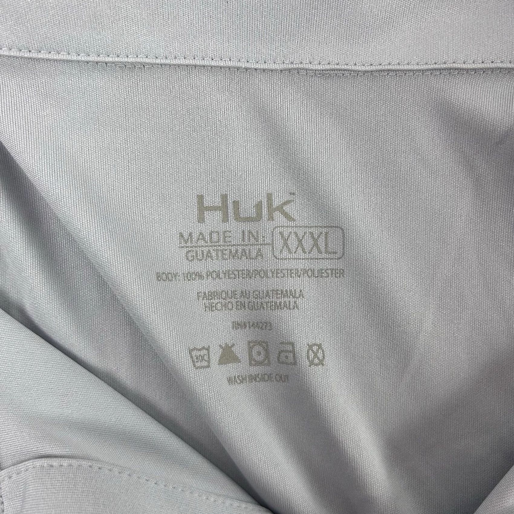 Vintage Huk Performance Fishing Polo Shirt Men's 3XL Gray Performance Stretch Shirt Size US XXL / EU 58 / 5 - 4 Thumbnail