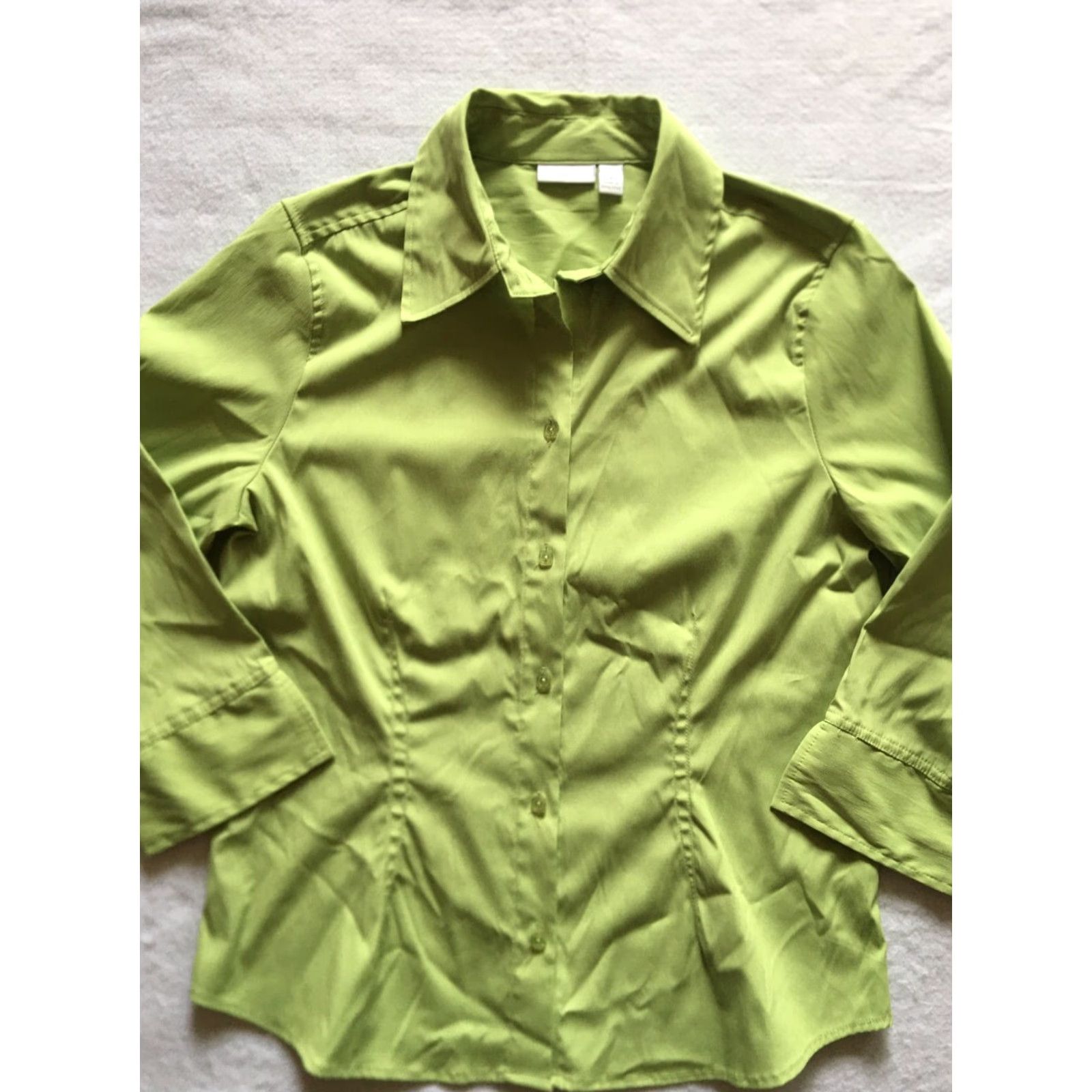 Apt. 9 Apt. 9 Shirt Women’s M Green Long Sleeve Stretch Business Casual / 9-22 Size M / US 6-8 / IT 42-44 - 2 Thumbnail