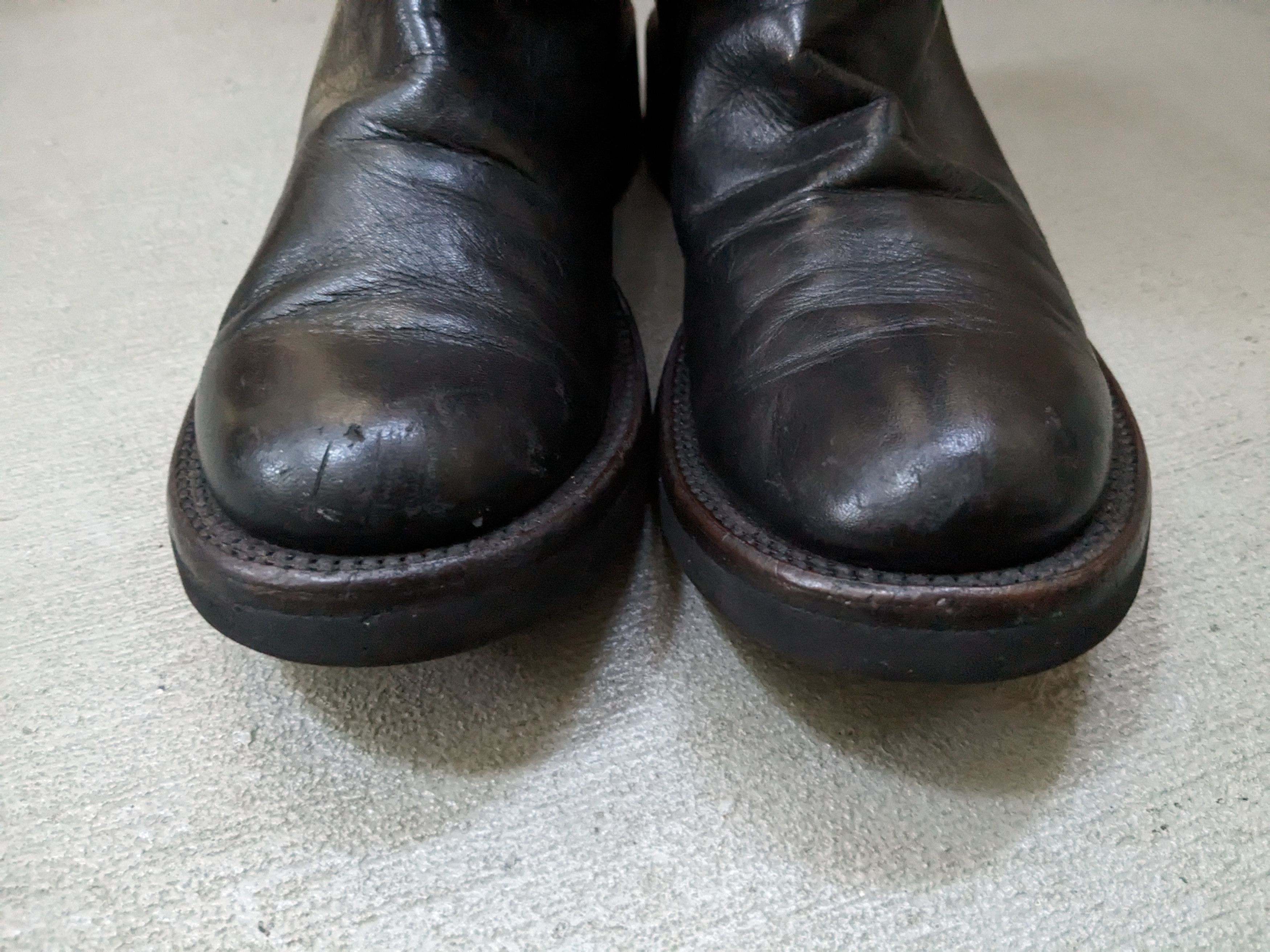 Genuine Leather Justin Cowboy Boots Black 8.5 Leather Botas USA Western Size US 8.5 / EU 41-42 - 2 Thumbnail