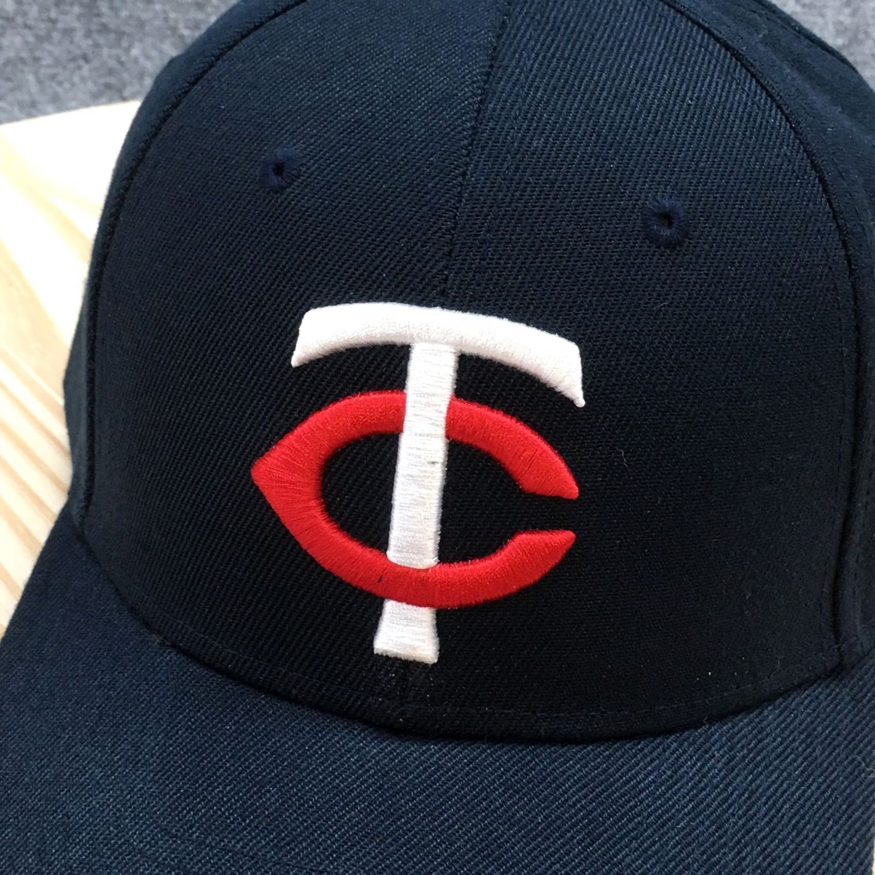 Twins Minnesota Twins Baseball Hat Mens Black One Size Curved Brim Embroidered Logo Size ONE SIZE - 4 Thumbnail