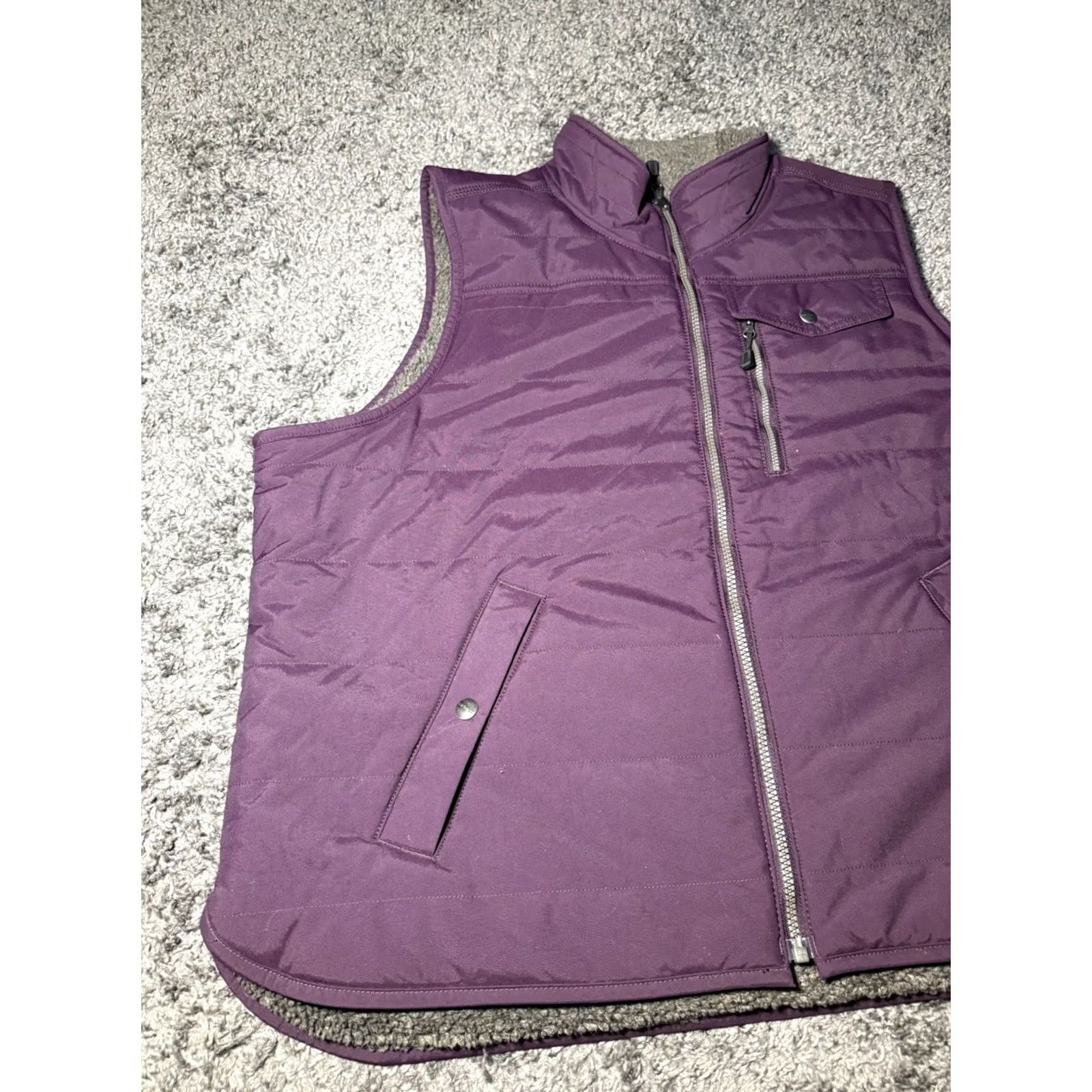 Carhartt Carhartt Vest Womens 2XL Purple Reversible Relaxed Sherpa Rain Defender Size XXL / US 16-18 / IT 52-54 - 6 Thumbnail