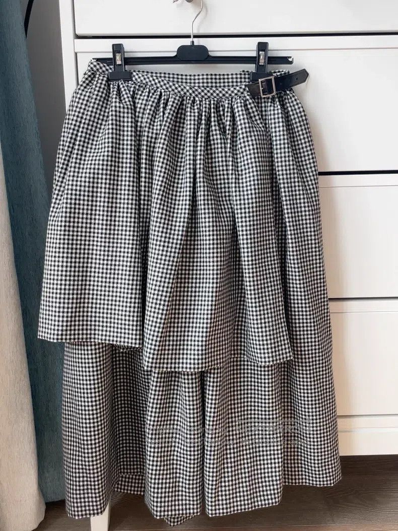Comme des Garcons Comme Des Garcons size S Houndstooth Half Skirt Size 23" - 1 Thumbnail