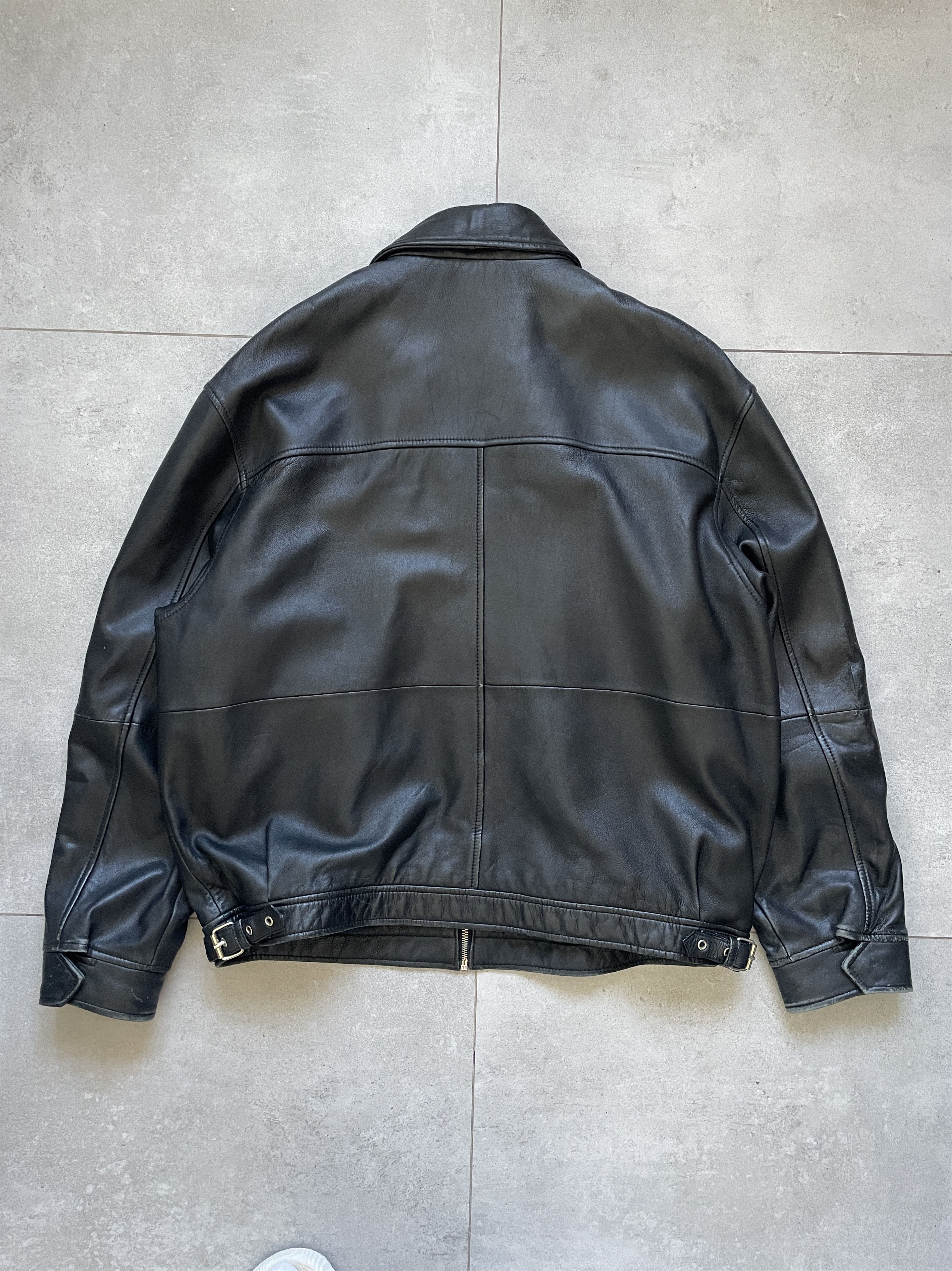 Genuine Leather VINTAGE 42ND STREET NYC BOXY LEATHER BOMBER JACKET Size US XL / EU 56 / 4 - 2 Thumbnail