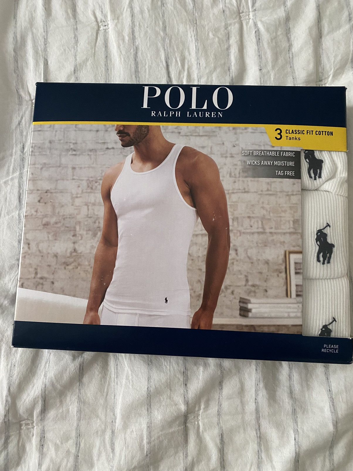 Ralph Lauren Polo Ralph Lauren 3 Pack Classic Fit Cotton Tanks Brand New Size US XXL / EU 58 / 5 - 1 Thumbnail