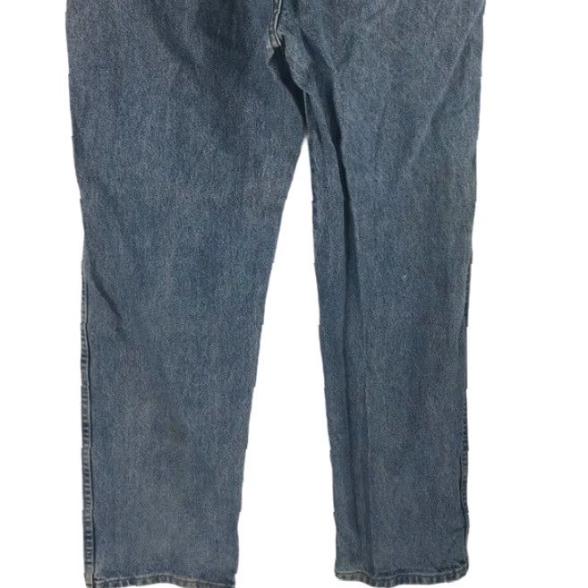 Wrangler Wrangler Mens High Rise Straight Relaxed Fit Denim Jeans Size 38 Blue 38x32 Size US 38 / EU 54 - 5 Thumbnail