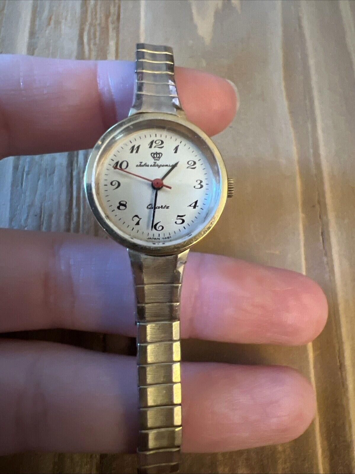 Designer jules jurgensen 10k Rgp Ladies Quartz Watch New Battery Size ONE SIZE - 1 Thumbnail