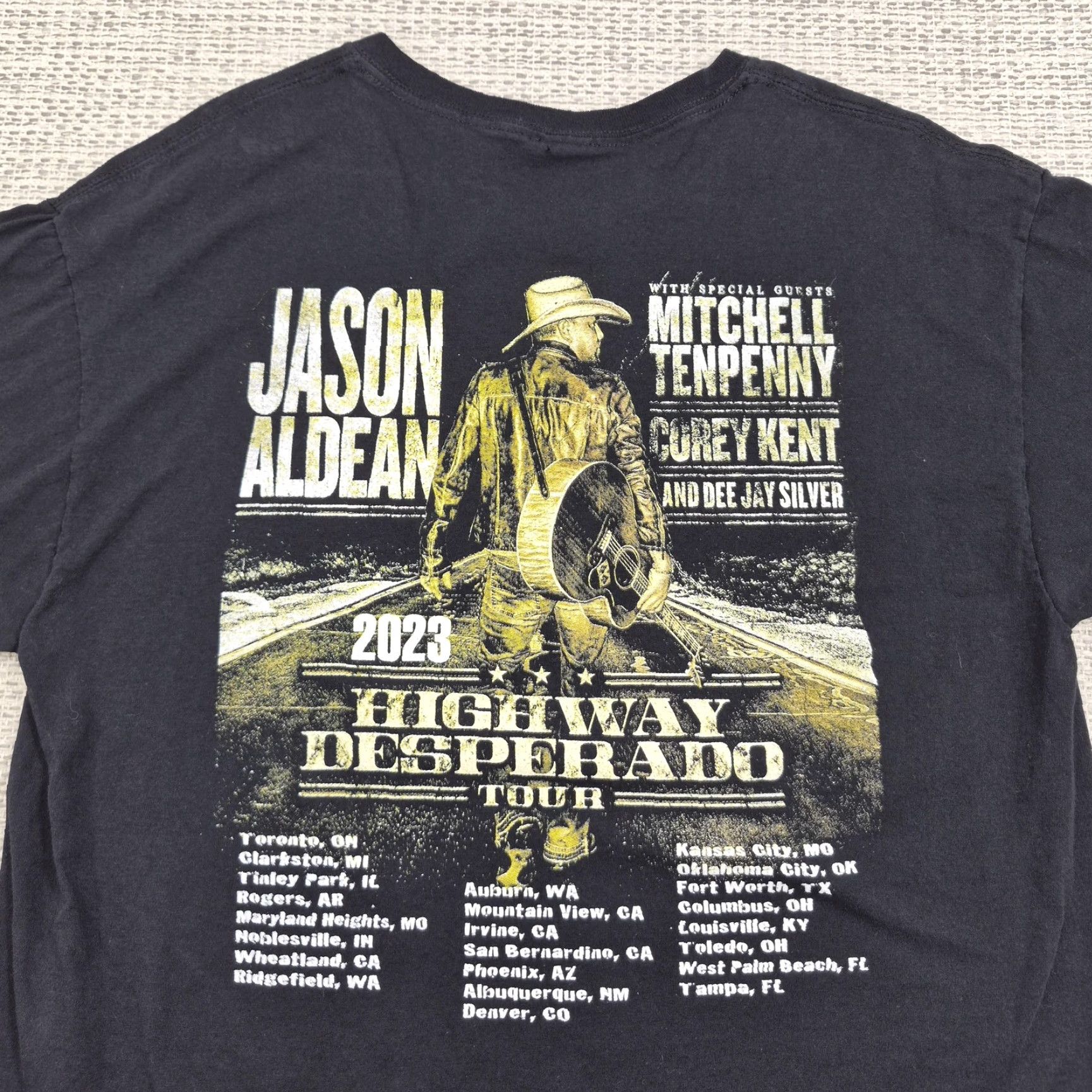 Fruit Of The Loom Jason Aldean Shirt Mens Medium Black Tour Desperado Highway Small Town Try That Size US M / EU 48-50 / 2 - 4 Thumbnail