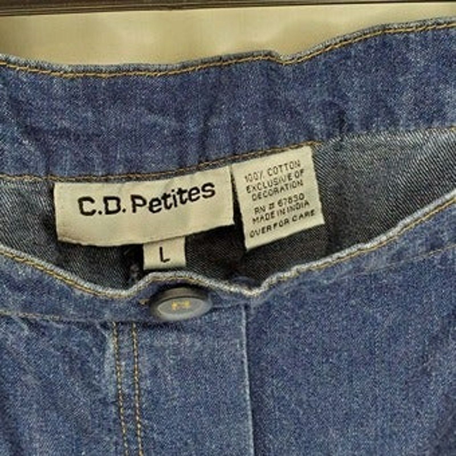 Vintage C.D. Petties Blue Cotton Long Trouser Pants Size Large Size 36" / US 14 / IT 50 - 4 Thumbnail
