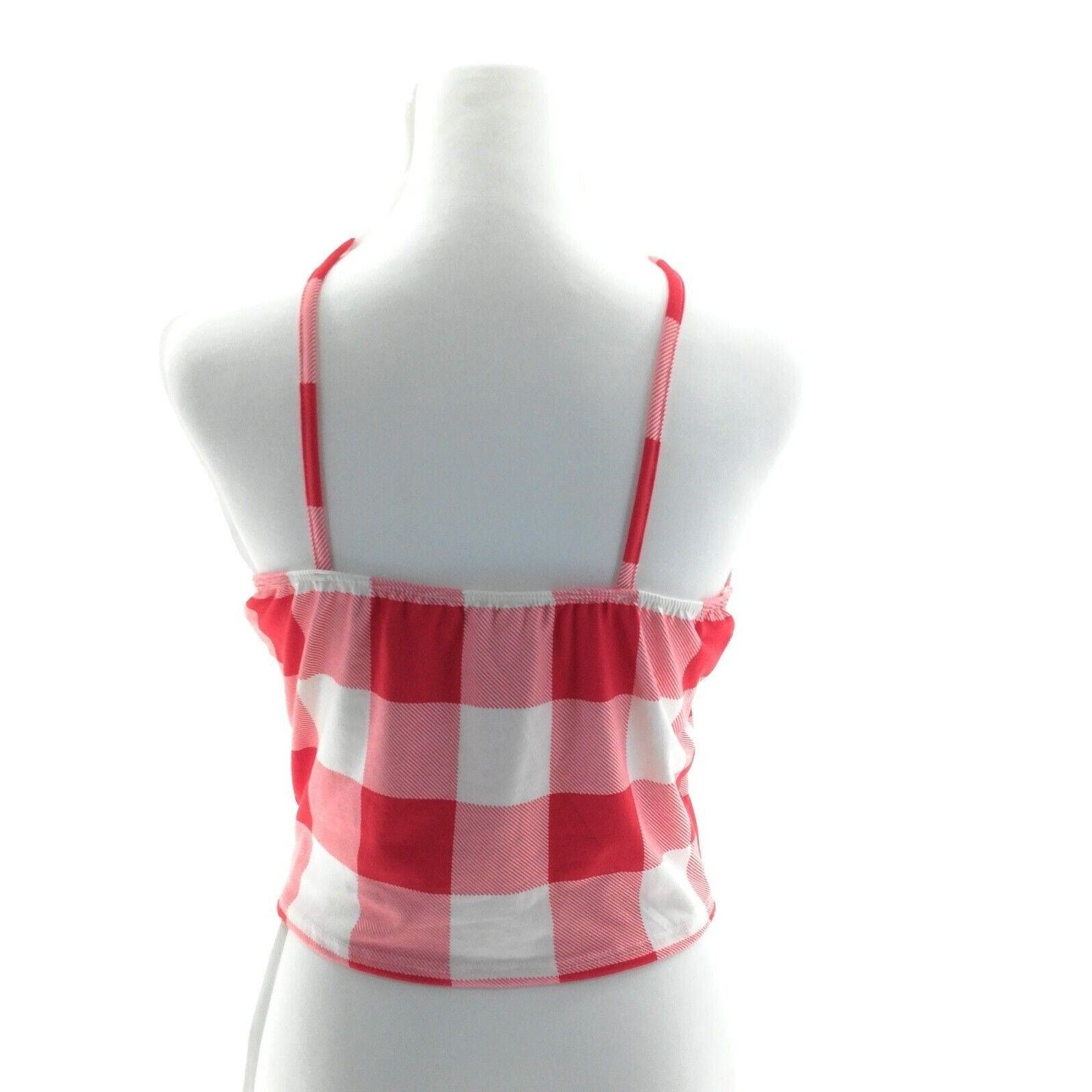 Other Persaya Red & White Buffalo Check Gingham Crop Top - Large Size L / US 10 / IT 46 - 3 Thumbnail