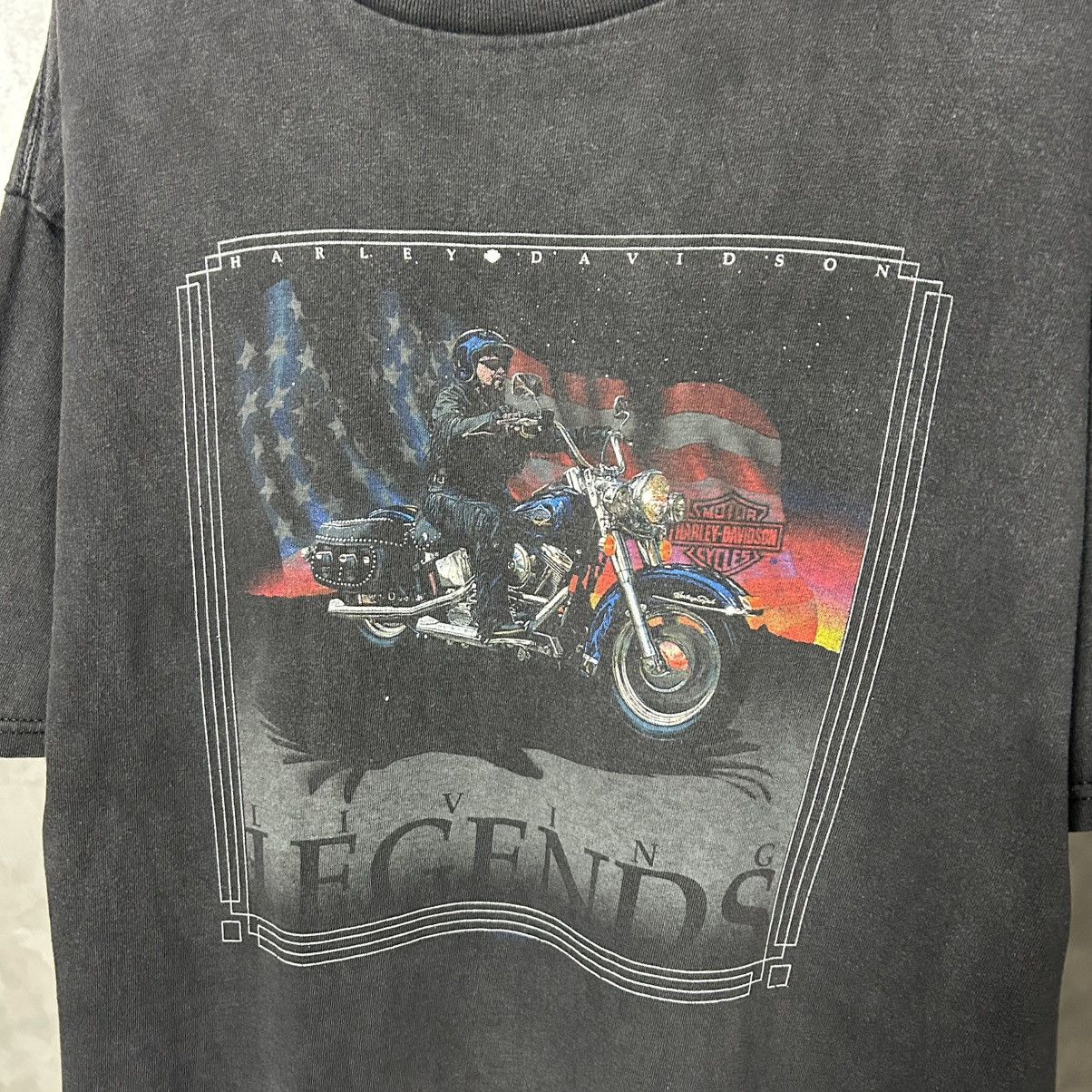 Harley Davidson 90s Harley Davidson D1ck Farmers Sun Faded T Shirt Merch Size US XL / EU 56 / 4 - 5 Thumbnail