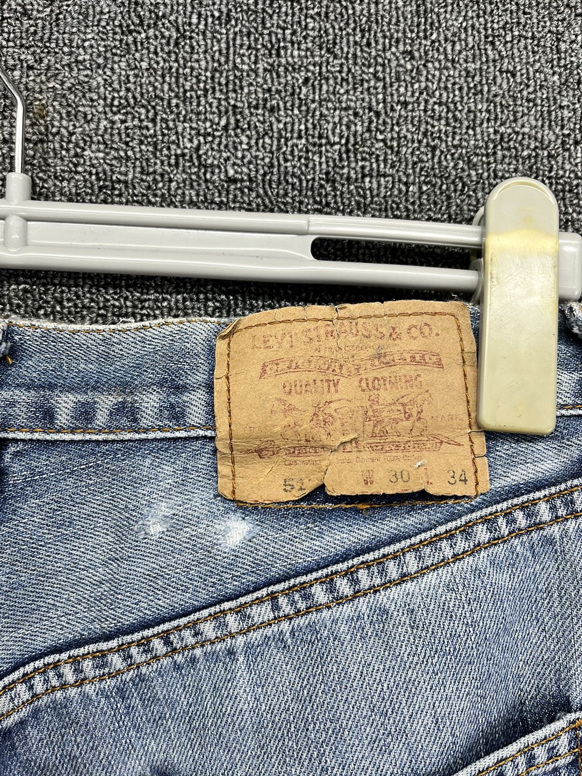 Levi's Vintage 90s Levi's Rare Trashed Punk Jeans Denim Pants Size US 30 / EU 46 - 6 Thumbnail