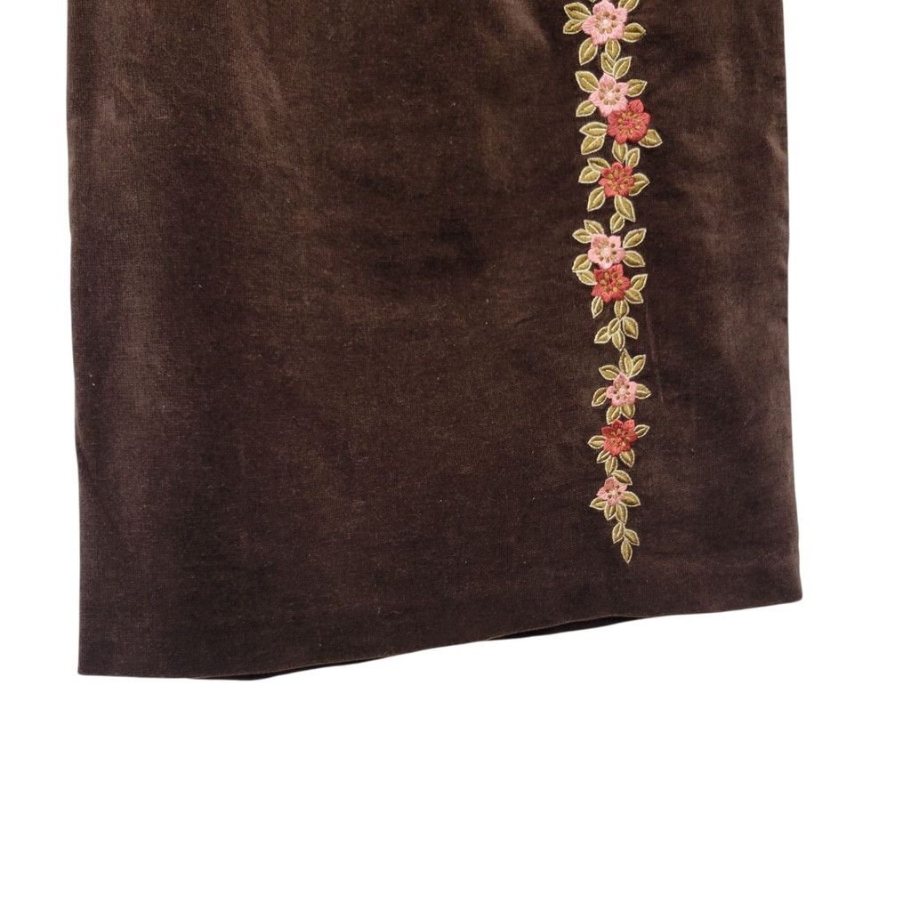 Harold Boots Harolds Women's Light-Corduroy Floral Pencil Brown Skirt 4 Size 27" / US 4 / IT 40 - 5 Thumbnail