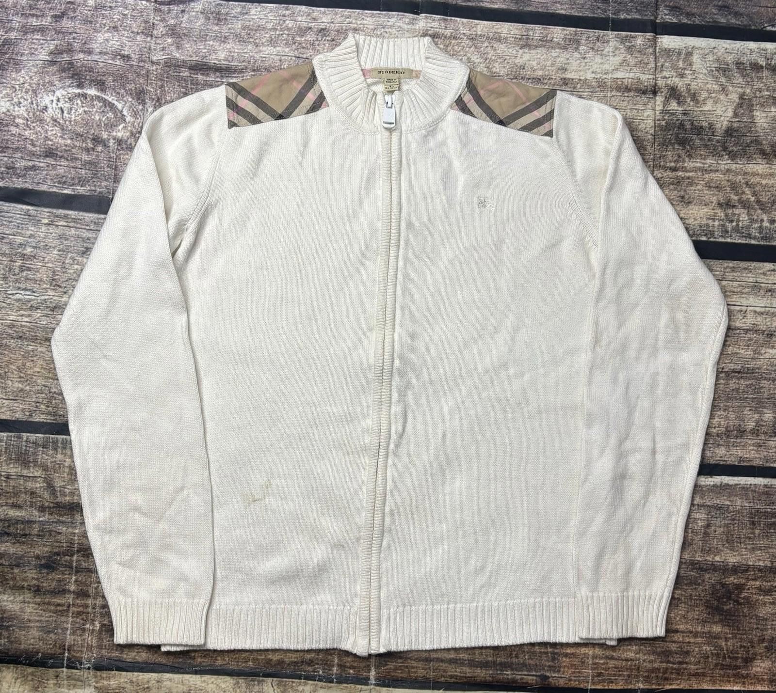 Burberry Burberry Sweater Girls 16Y Womens Small Nova Check Cotton Size S / US 4 / IT 40 - 1 Thumbnail