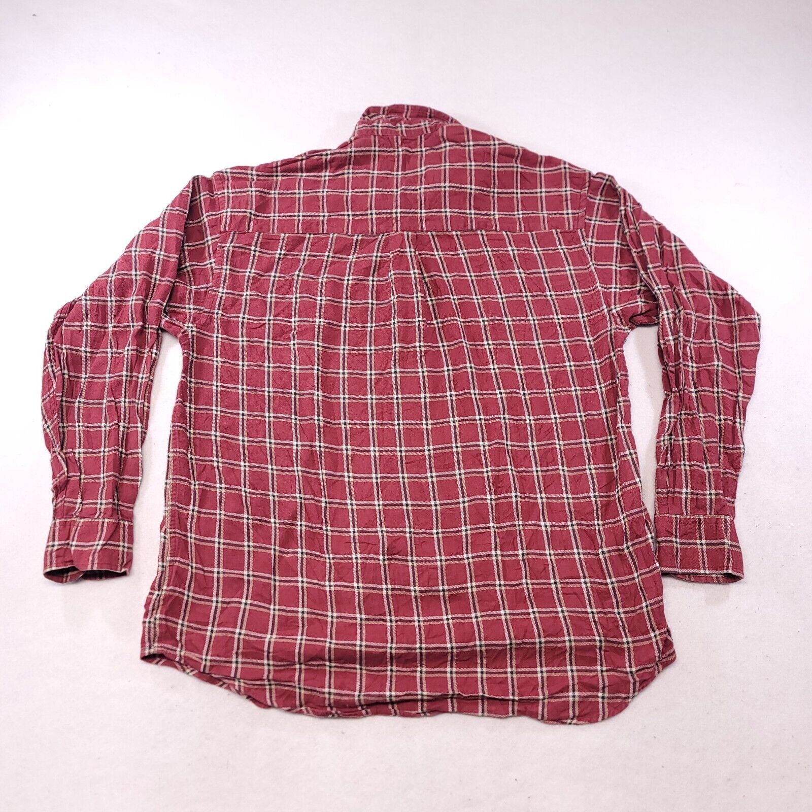 Haggar Haggar Windowpane Flannel Button Up Shirt Mens Size L Red Size US L / EU 52-54 / 3 - 10 Thumbnail