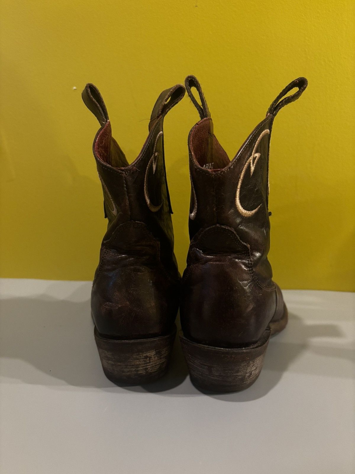 Ariat Women’s dark brown leather boots1204 Size US 7.5 / IT 37.5 - 3 Thumbnail