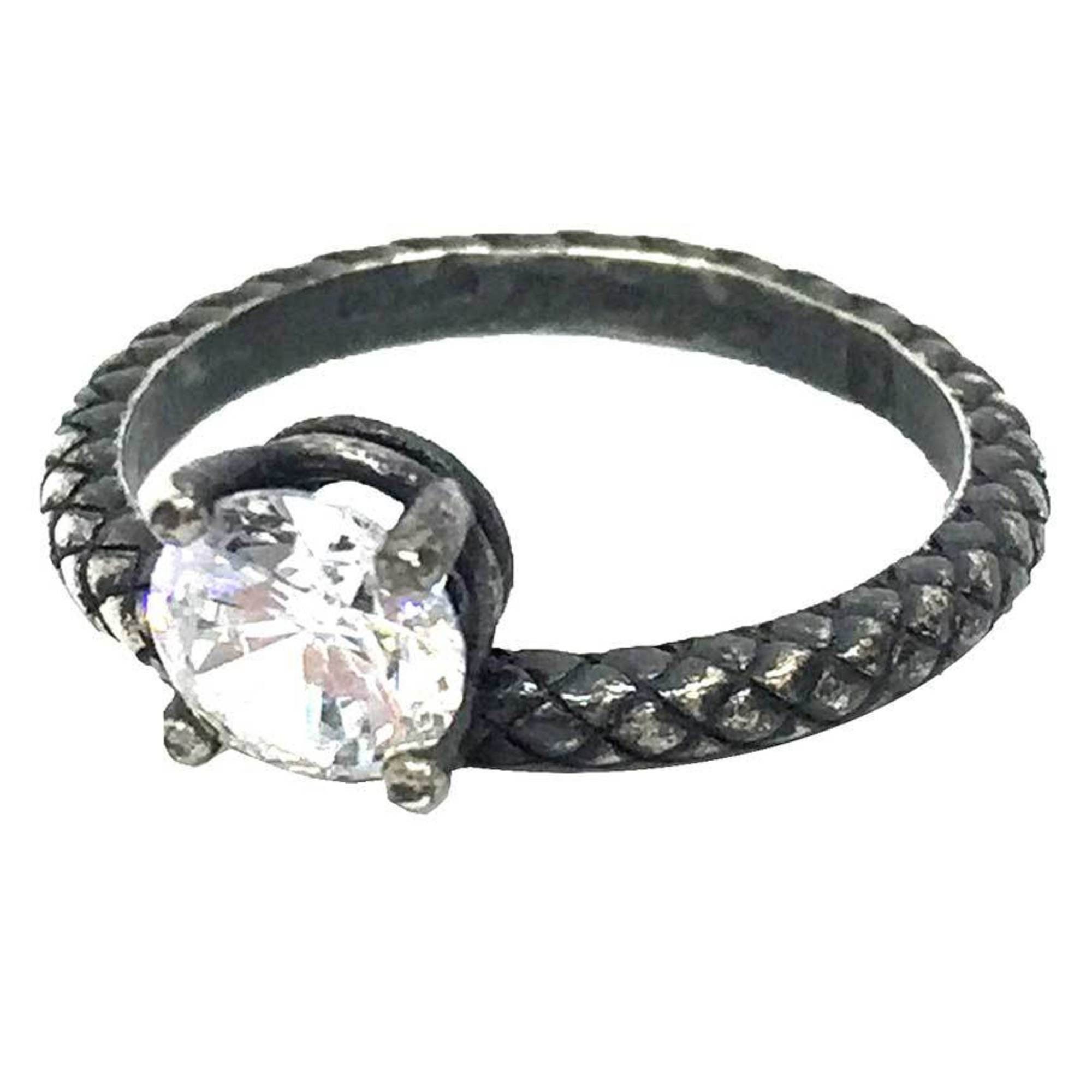 Bottega Veneta $950 Bottega Veneta Zirconium Gold Plated Ring Size 