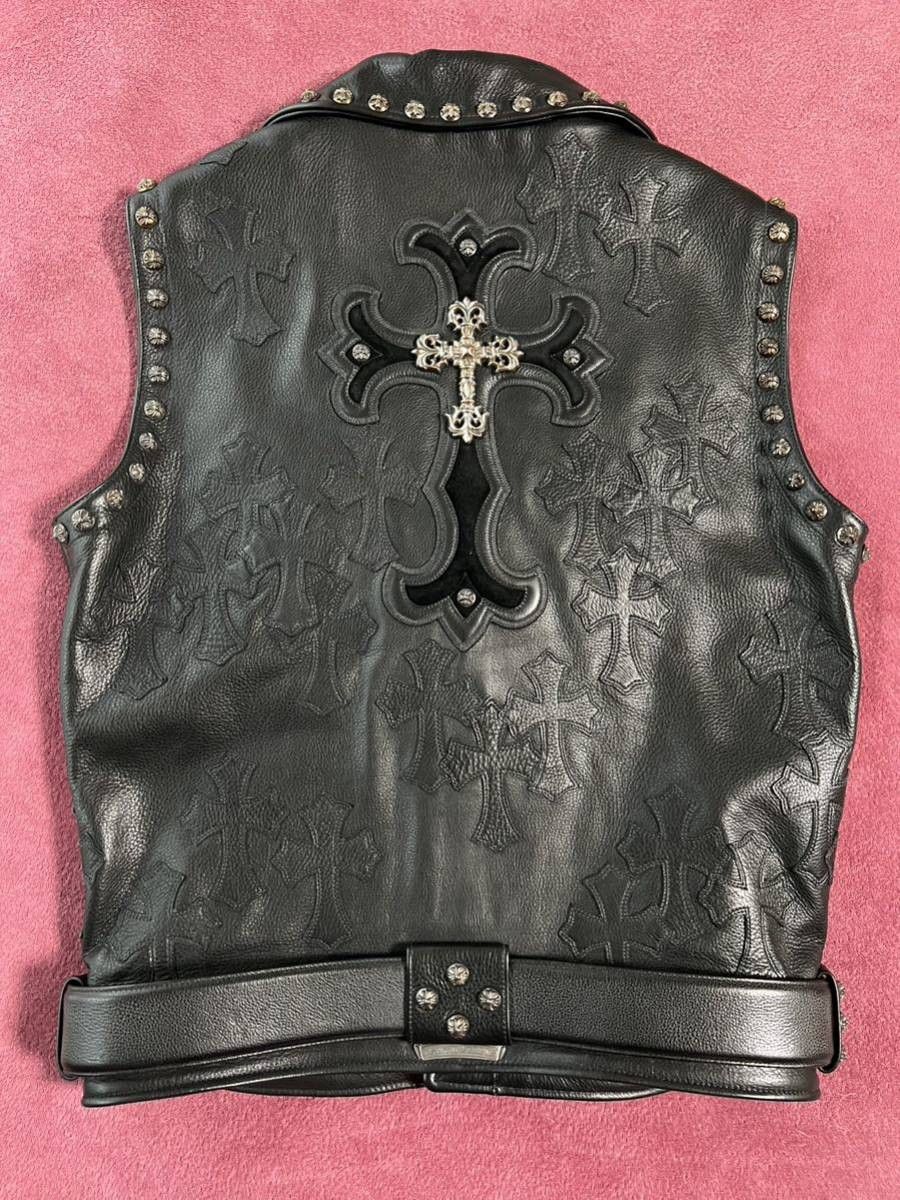 Chrome Hearts 1/1 Chrome hearts Leather Vest FLOODED with Chrome Hearts 1/1 Chrome hearts Leather Vest FLOODED with
