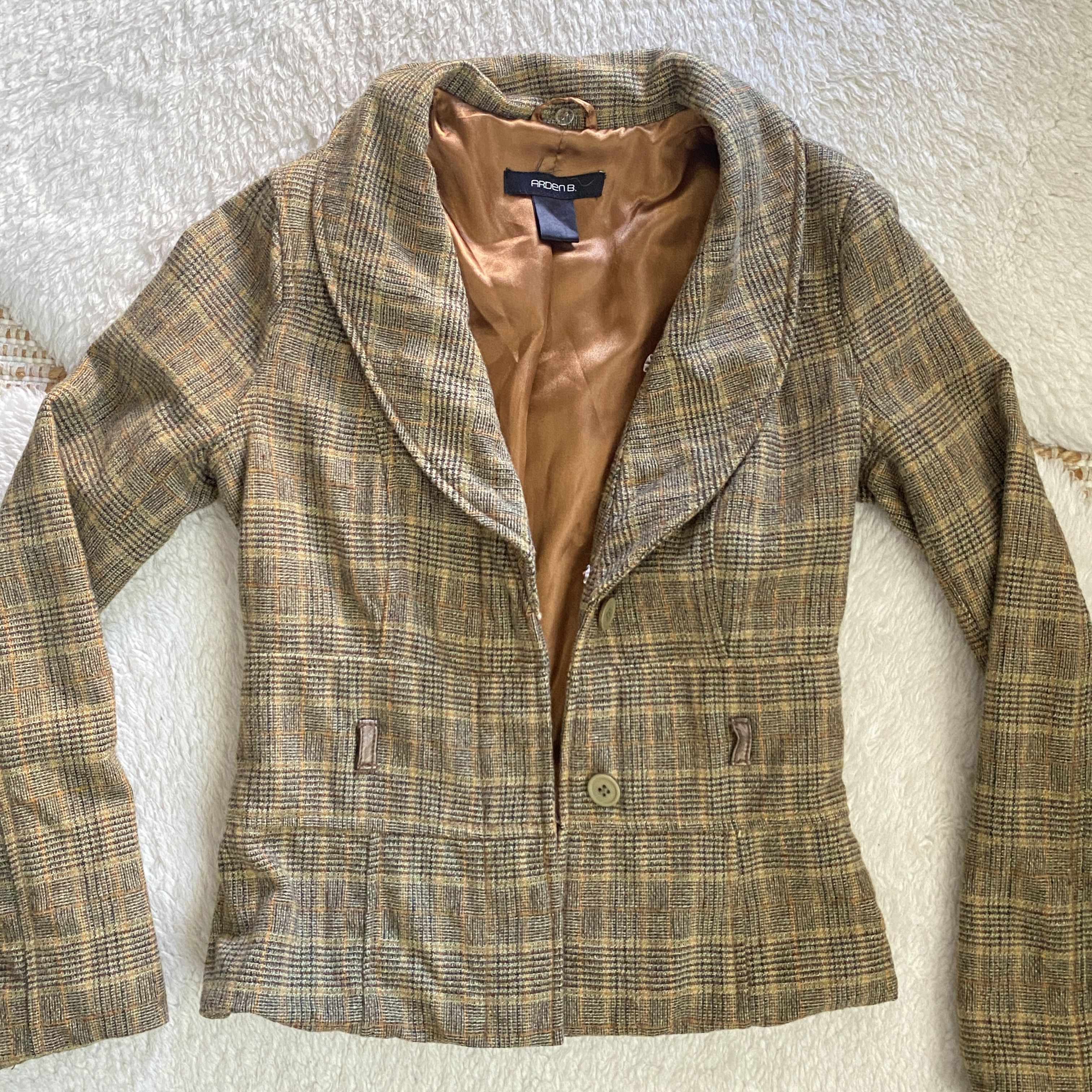 Other Arden B. Vintage Glen Check Blazer – Excellent Condition Size XS / US 0-2 / IT 36-38 - 16 Thumbnail