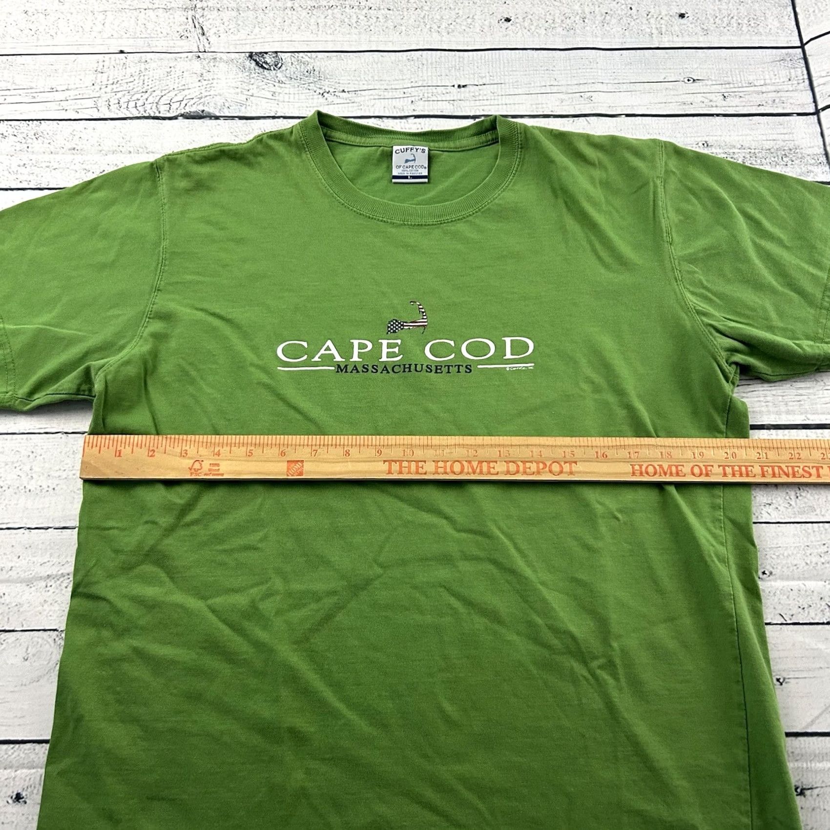 Vintage Cuffy's Cape Cod Massachusetts Short Sleeve T Shirt Men's L Green Shirt Size US L / EU 52-54 / 3 - 4 Thumbnail