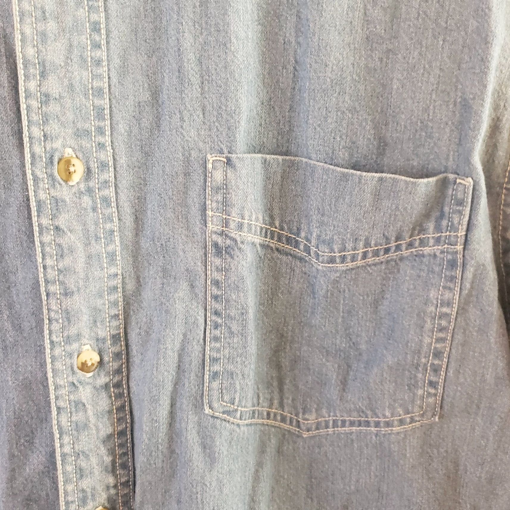 Denime Gear for Sports Men's M Blue Denim Button-Down Long Sleeve Shirt Size US M / EU 48-50 / 2 - 5 Thumbnail