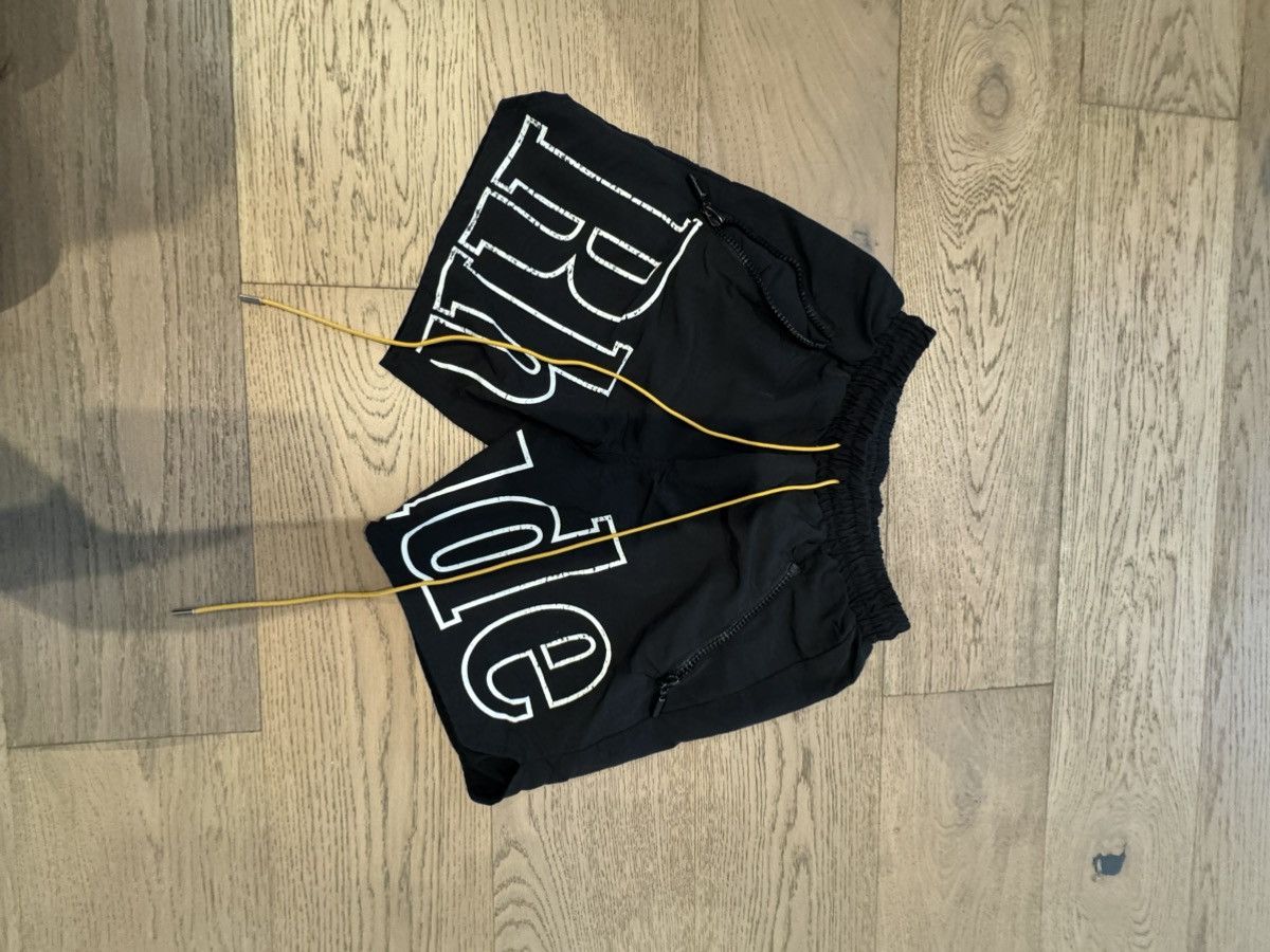 Rhude Rhude Big Logo Nylon Shorts Black – Size S Size US 30 / EU 46 - 1 Thumbnail
