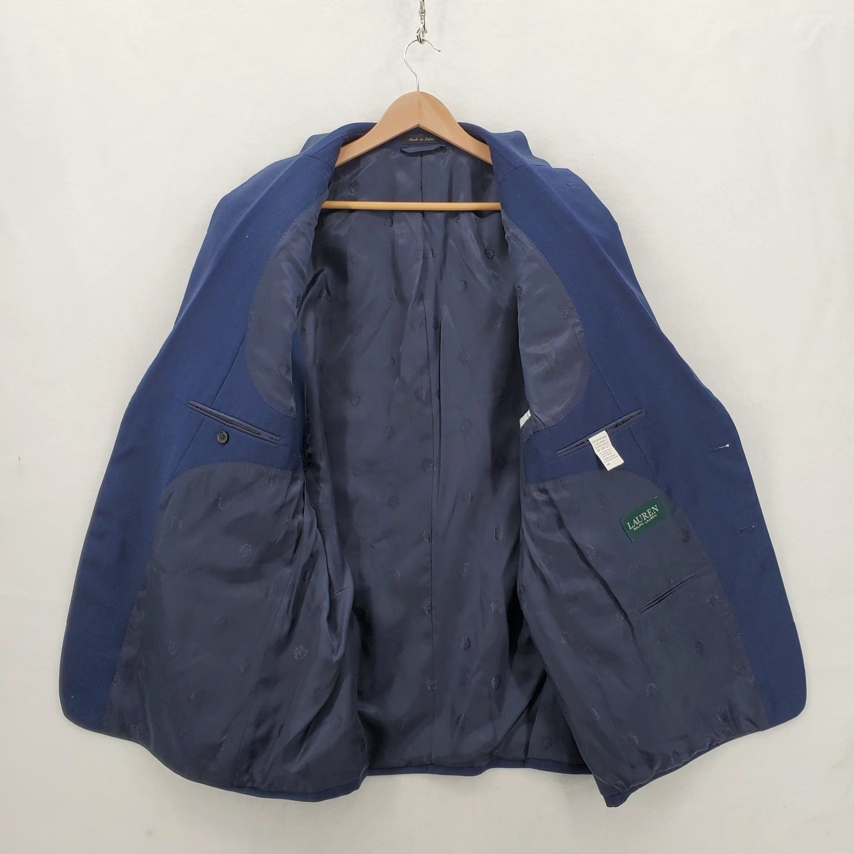 Ralph Lauren Lauren Ralph Lauren Blazer Mens 48R Blue 100% Wool Two Button Notch Lapel Lined Size 48R - 4 Thumbnail