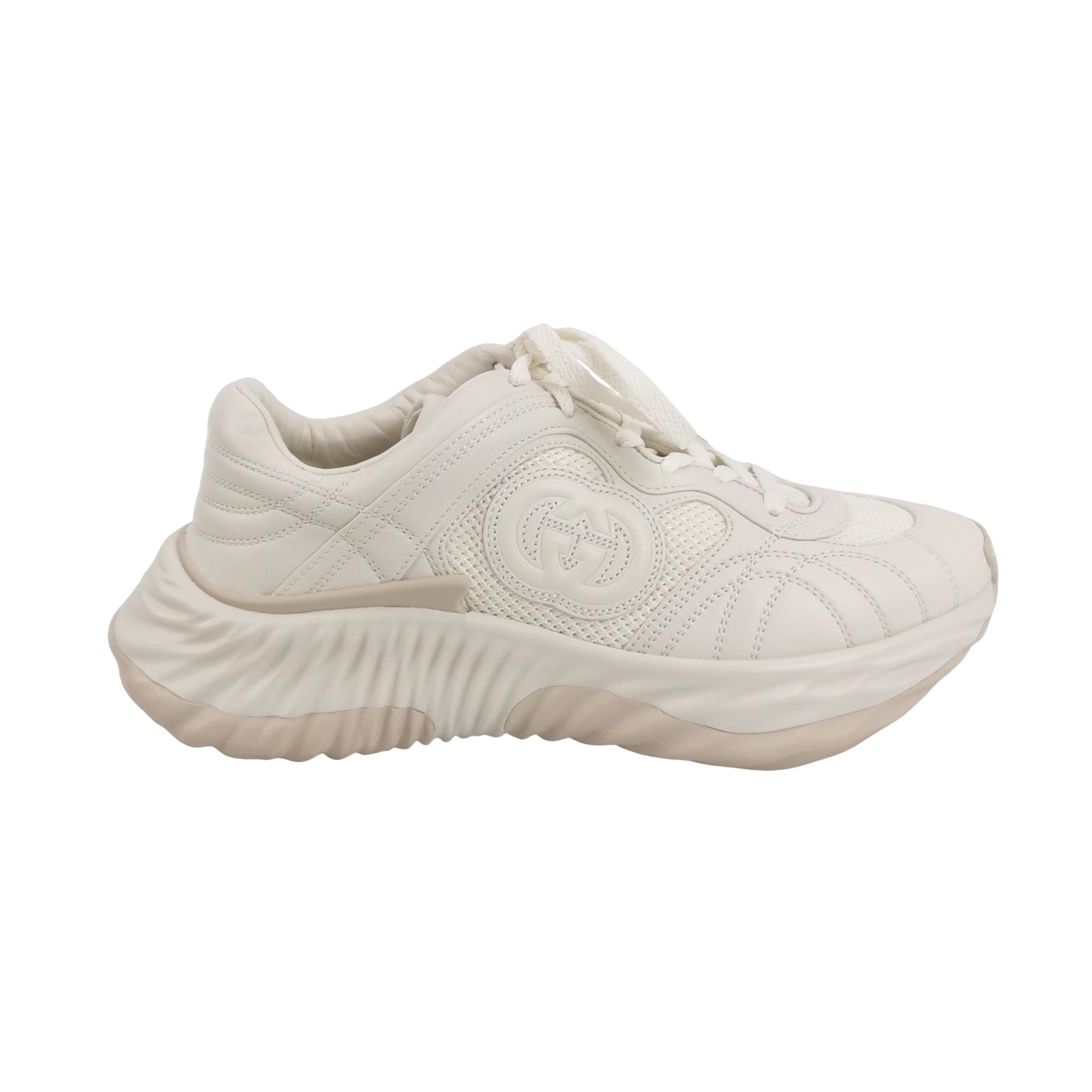 Gucci Gucci Mesh and Leather Low-Top Sneakers 39 Size US 6 / EU 39 - 1 Thumbnail
