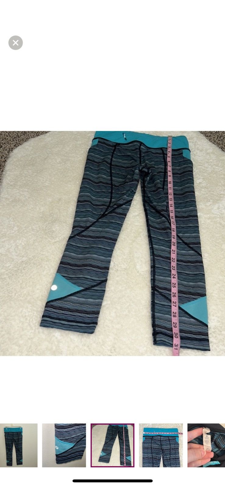Lululemon Lululemon pace rival crop leggings size 6 Size 28" / US 6 / IT 42 - 6 Thumbnail