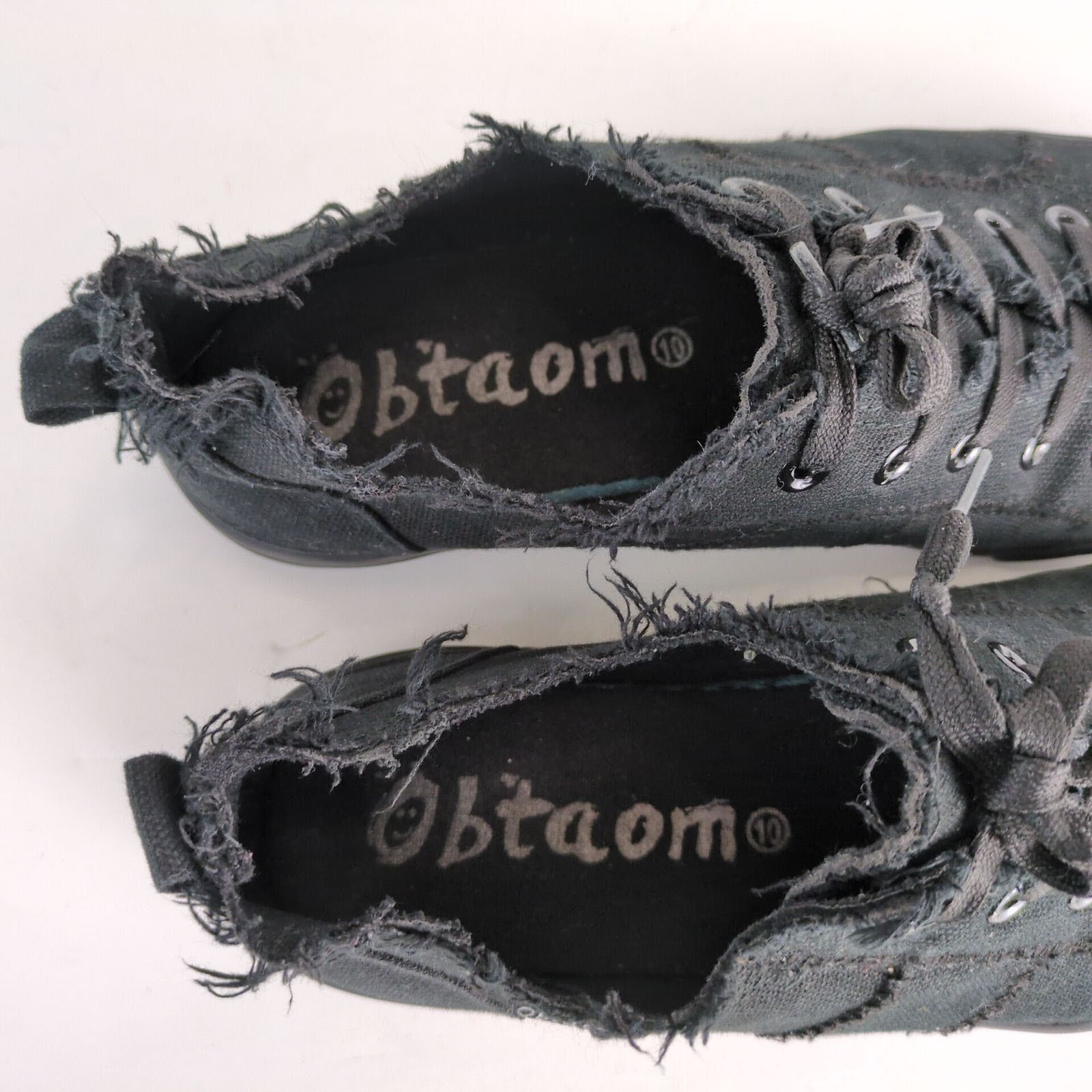 Other Obtaom Low Top Black Canvas Monochrome Sneakers Women's 10 Size US 10 / IT 40 - 7 Thumbnail