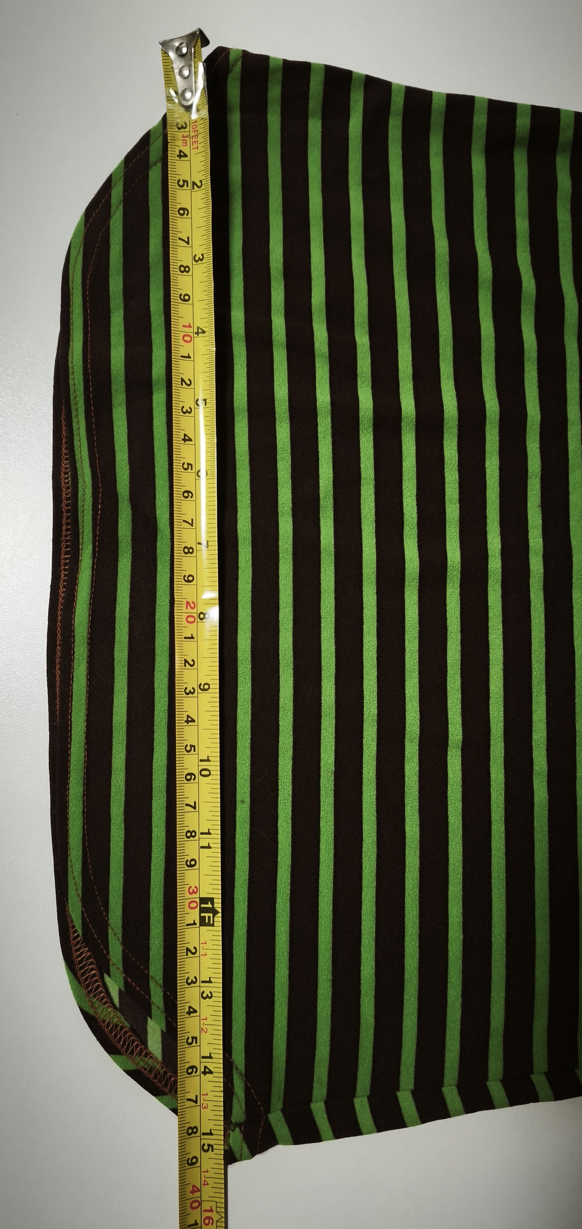 Jean Paul Gaultier Year: 1997 - Green and dark Brown stripes top Size S / US 4 / IT 40 - 18 Thumbnail