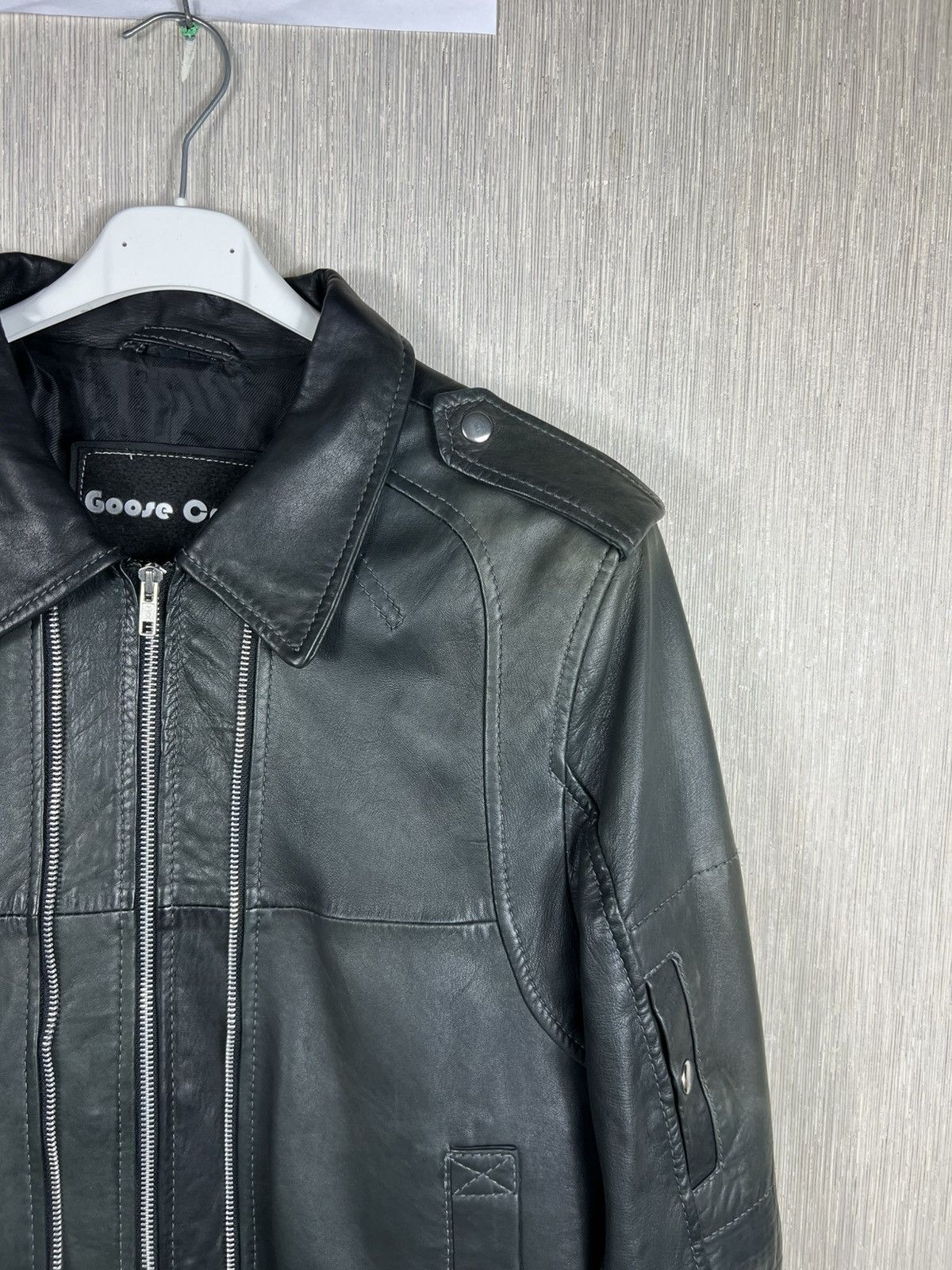 GOOSECRAFT Vintage Goose Craft bomber leather jacket double zip Size US L / EU 52-54 / 3 - 4 Thumbnail