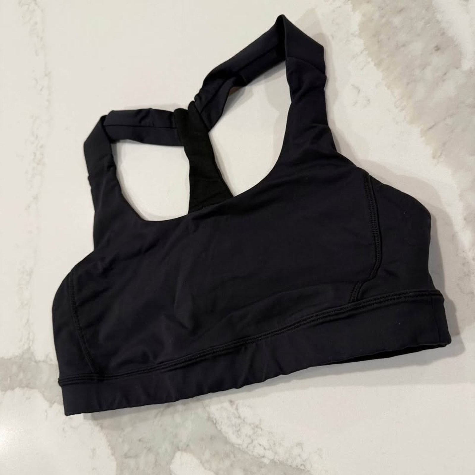 Lululemon Lululemon Fast Lane Luxtreme Sports Bra Women's 6 Black Size ONE SIZE - 2 Thumbnail