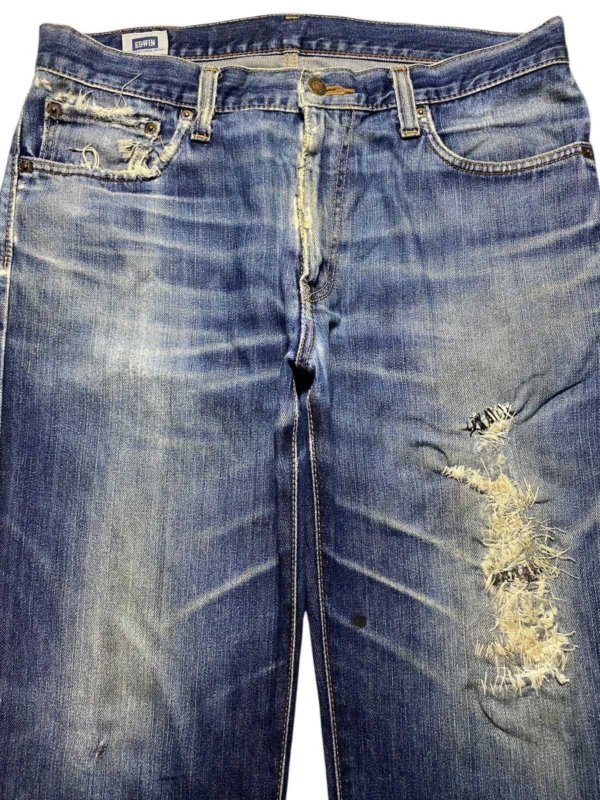 Edwin Japan Edwin International Basic Blue Wash Loose Jeans Size US 35 - 3 Thumbnail