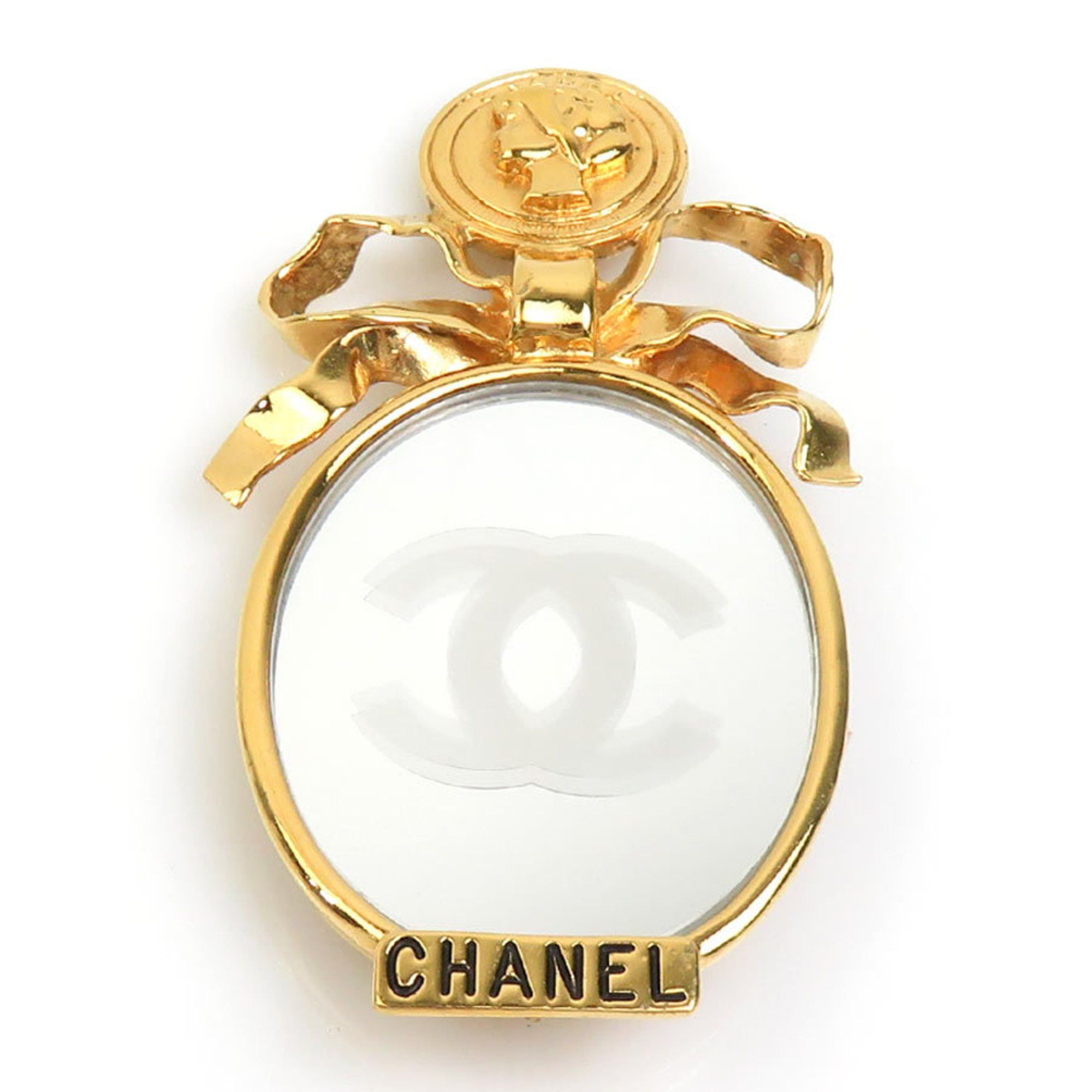 Chanel CHANEL Coco Mark Mirror Metal Gold Brooch for Women e60840a Size ONE SIZE - 1 Thumbnail